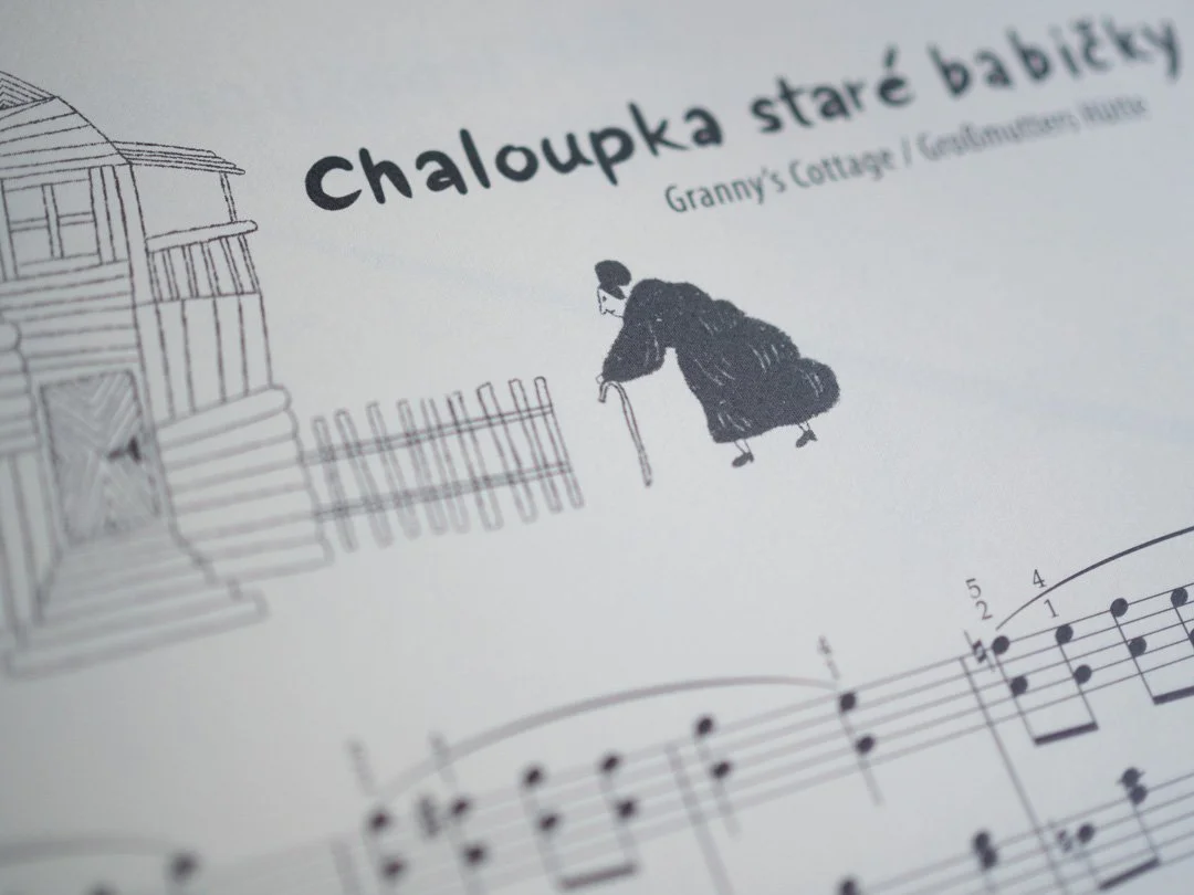 Granny’s Footsteps piano miniature with illustration from Puppet Theatre by Jakub Metelka