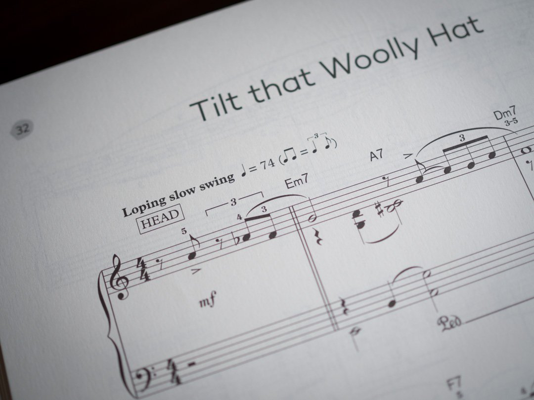 Opening head from “Tilt That Woolly Hat” in ABRSM Jazz Piano Solo Pieces Grades 6–8 (2026)