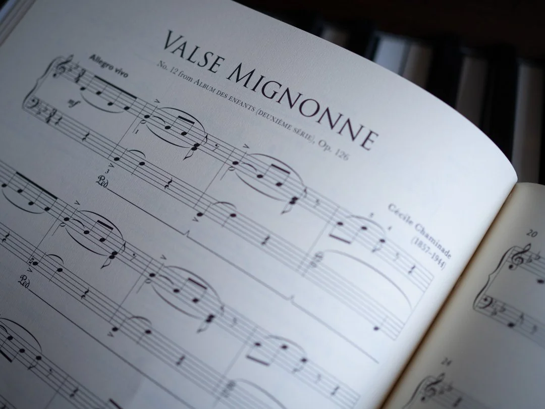Sheet music extract from Valse Mignonne by Cécile Chaminade in Music We Might Have Played piano collection