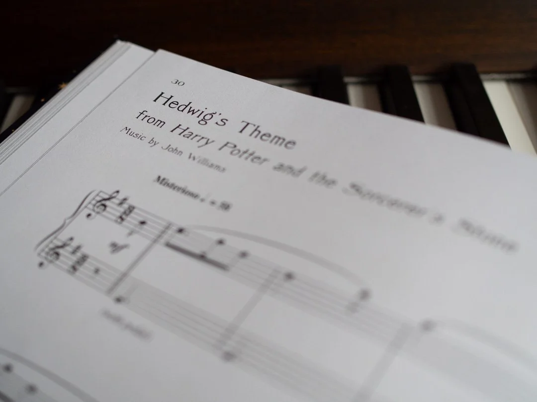 Opening bars of Hedwig’s Theme in The Harry Potter Piano Anthology