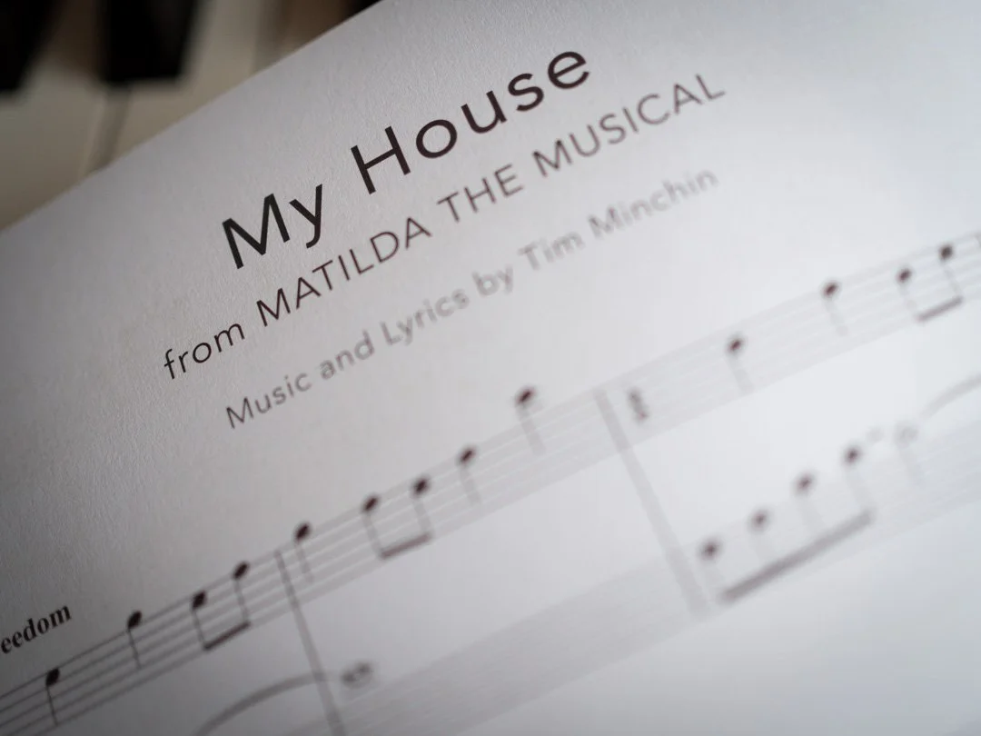 Sheet music extract of My House from Matilda by Tim Minchin