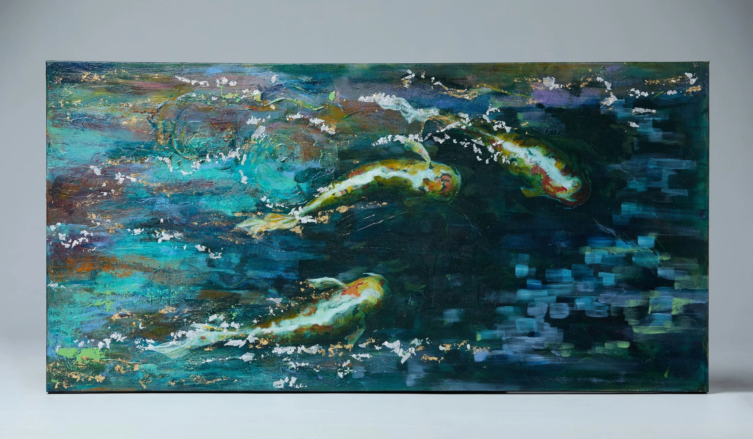 Thrill Ride - Last Splash, 48x24x1.5, Acrylic on Canvas