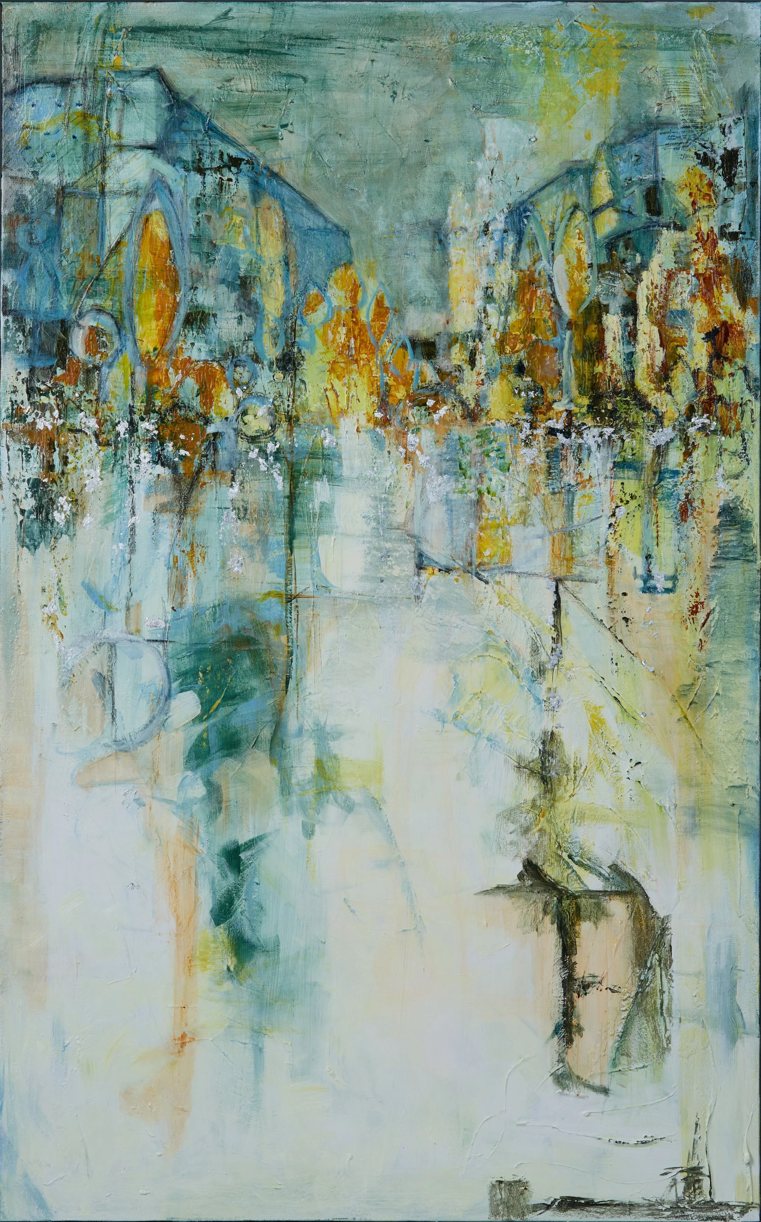 "Metro Naturals" 30x48x1.5, Acrylic on Canvas, $2,100