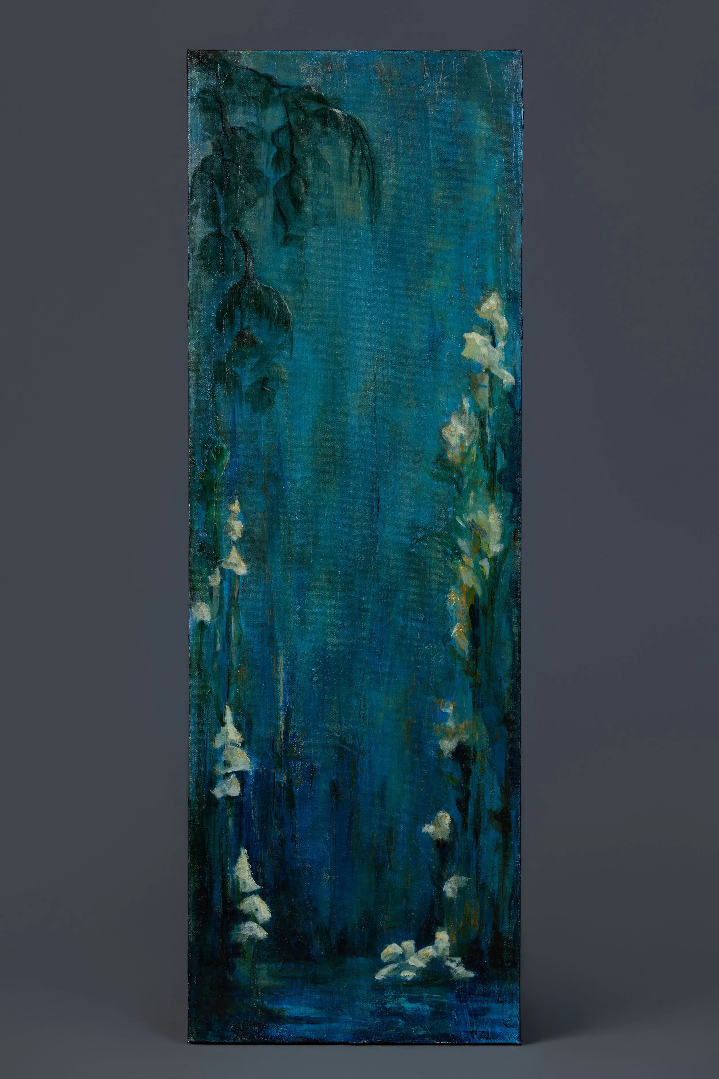 Gilded Lily, 12x30, Acrylic on Canvas