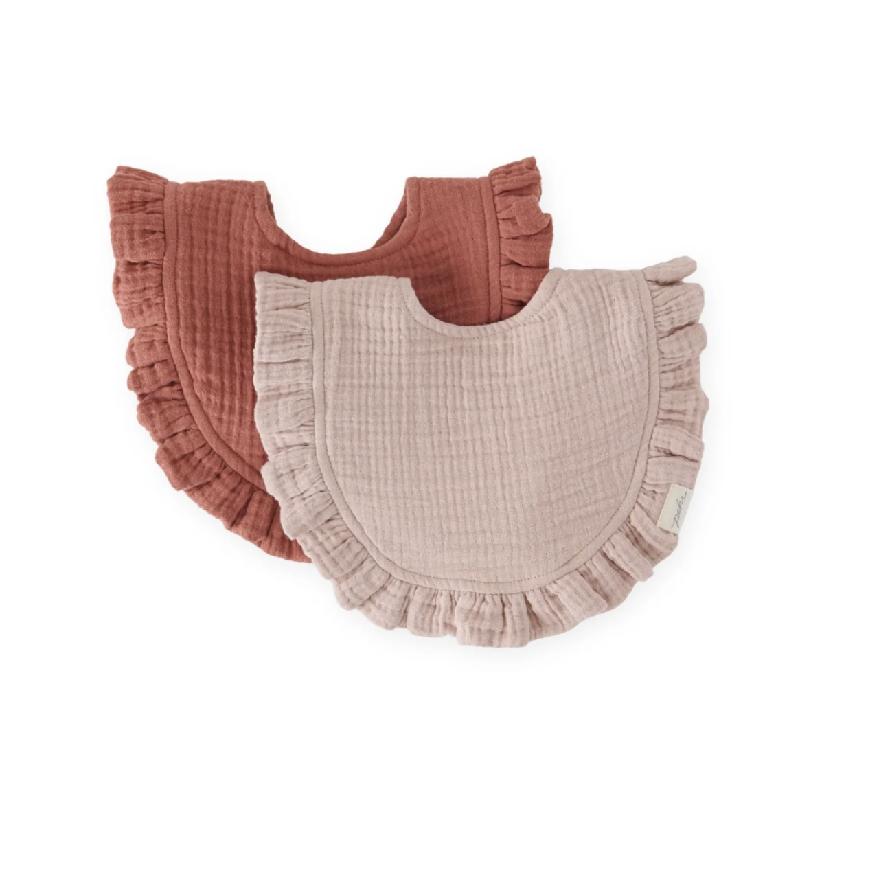 Pehr Muslin Ruffle Bib Set of 2