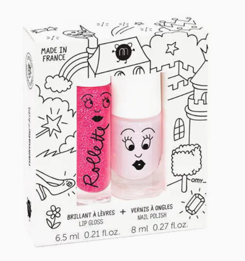 Nailmatic Pink Nailpolish and Lip Gloss Set