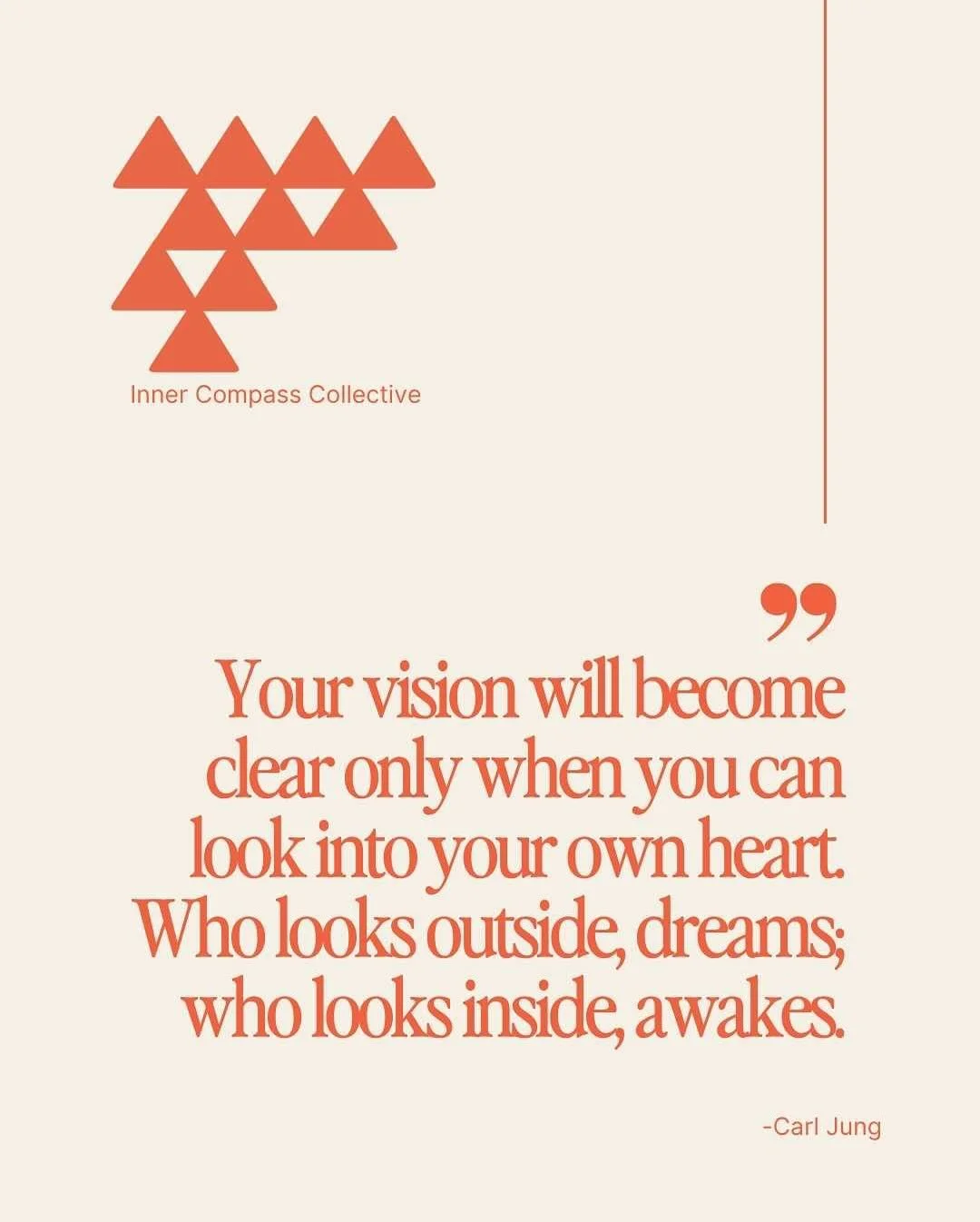 &ldquo;Who looks outside, dreams. Who looks inside, awakens.&rdquo; &mdash; Carl Jung

Community is where both happen. ✨

We spend so much of our lives looking out there for belonging, meaning, and guidance. But true transformation happens when we fi