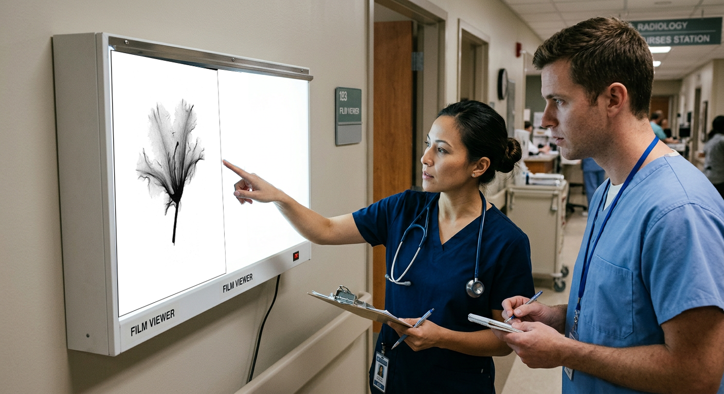 Azalea Flower X-Ray Art Print
