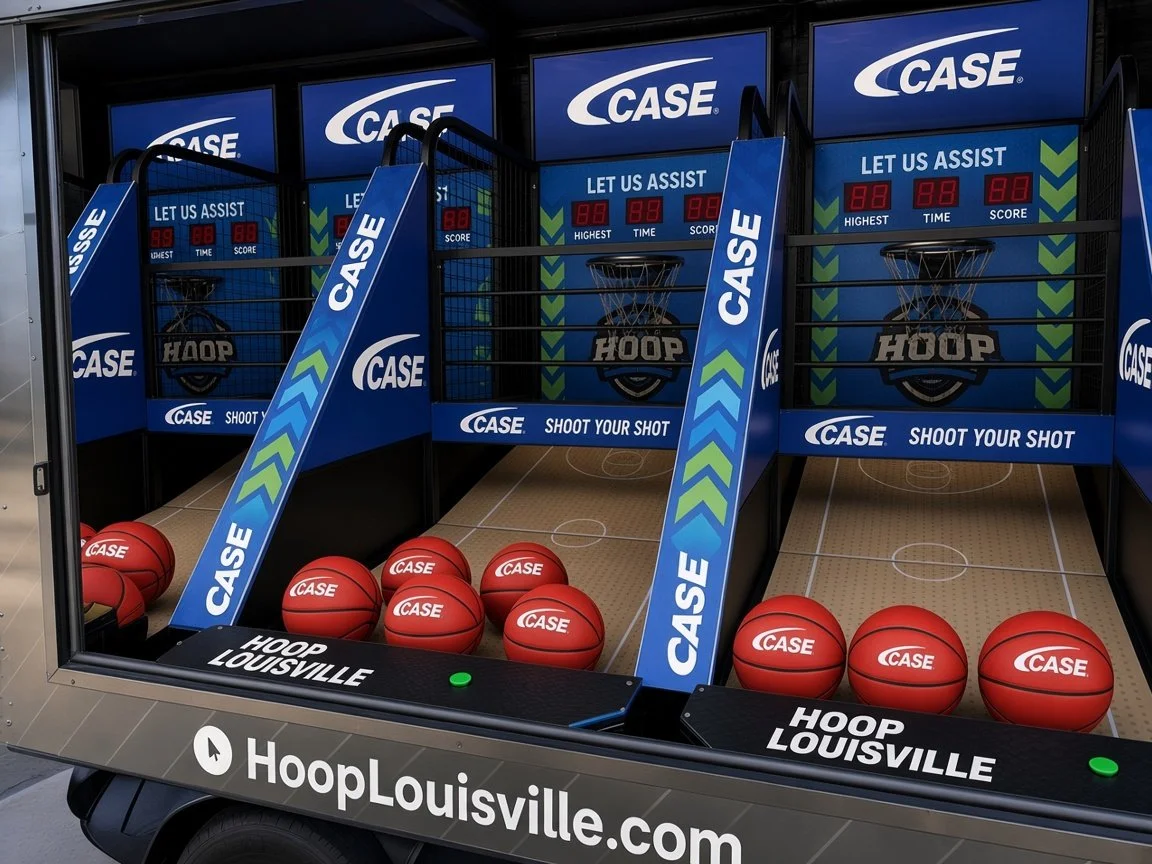 Hoop Louisville trailer with custom branded wrap