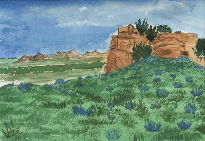 eastern montana with sagebrush and sandstone