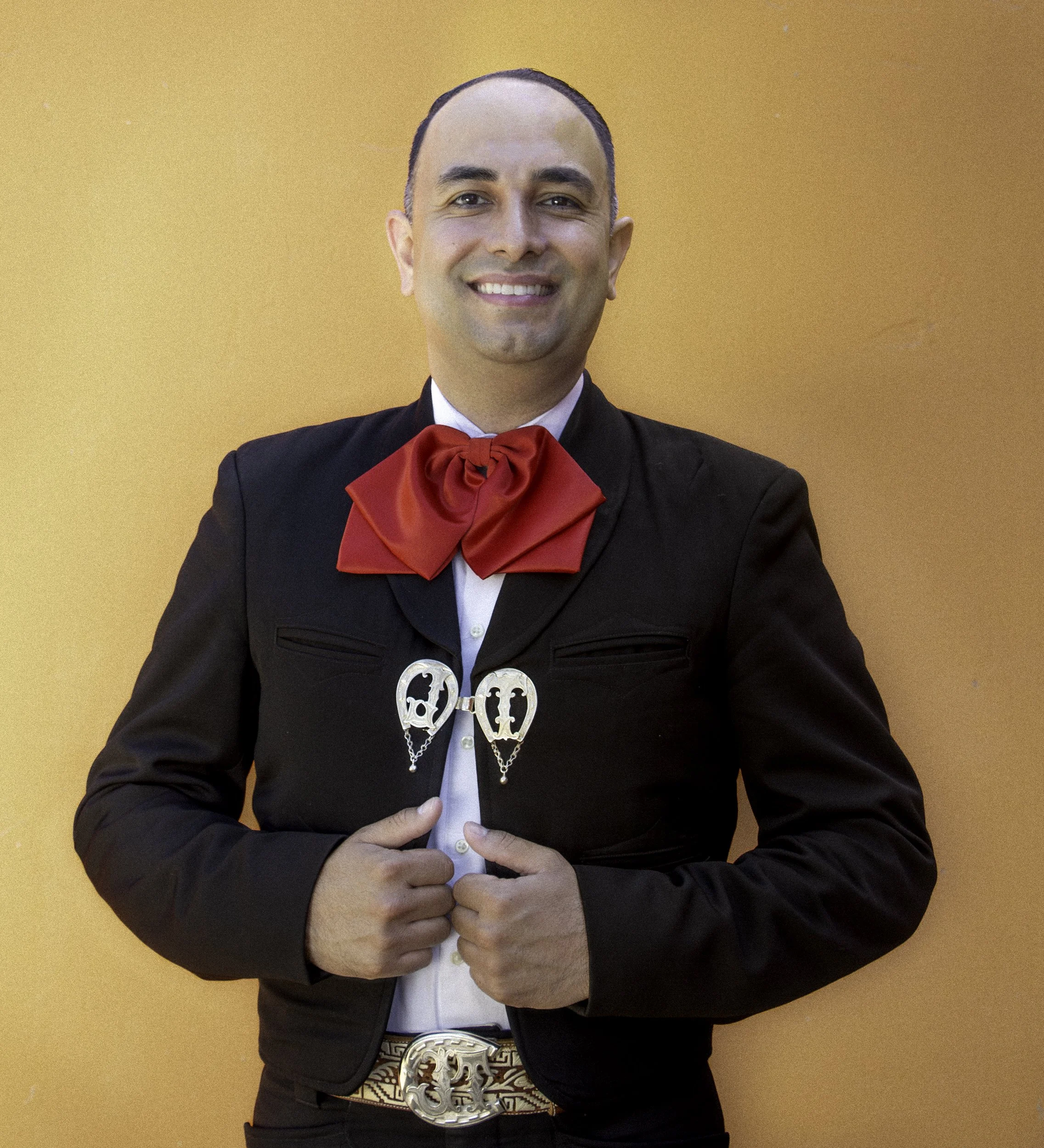 Joaquin Antonio Tellez, 2026
 
16 x 16 inches
 
 
First-generation mariachi musician. Member of Mariachi Rams.
 
 
“Mariachi is more than music to me. It's the sound of my roots, my memories, my family, and the love that connects generations.”