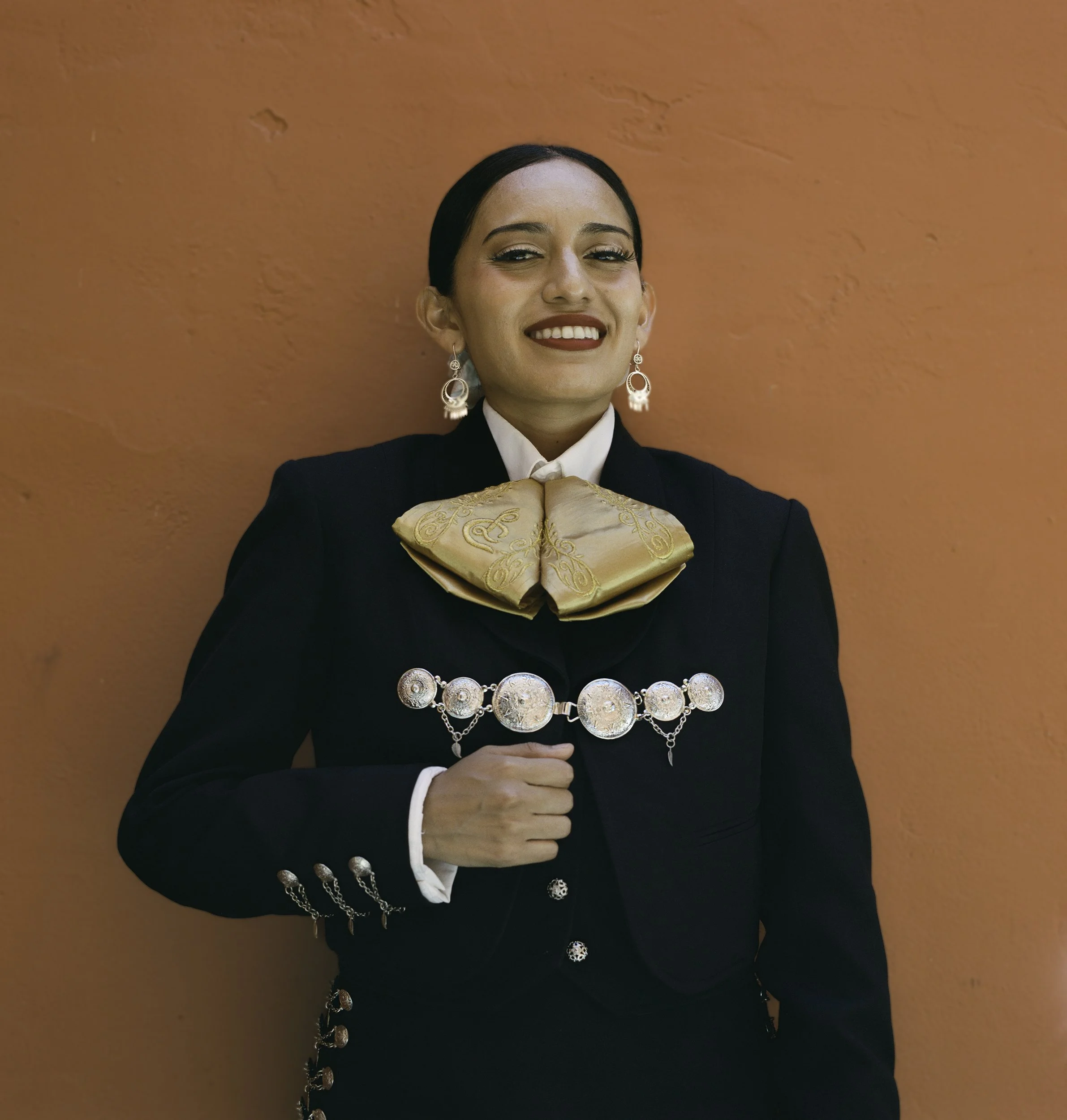 Angie Trujillo, 2026
 
16 x 16 inches
 
 
First-generation mariachi musician. Member of Mariachi Las Catrinas. 