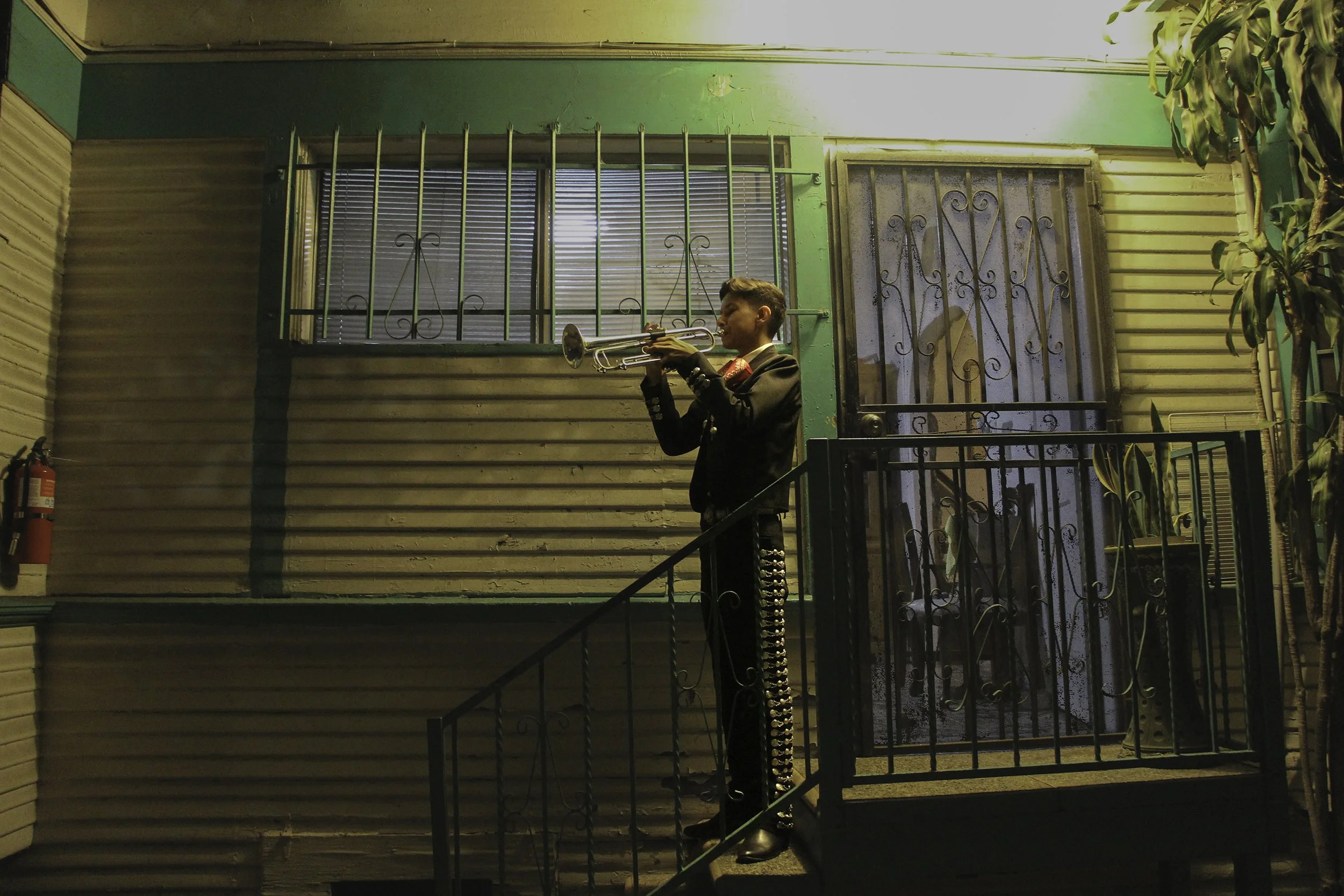 Rudy Monzon, 2025
 
16 x 20 inches
 
 
First-generation mariachi musician. Member of Mariachi Plaza de la Raza. 
 
 
“Mariachi gives me purpose and the freedom to express myself.”