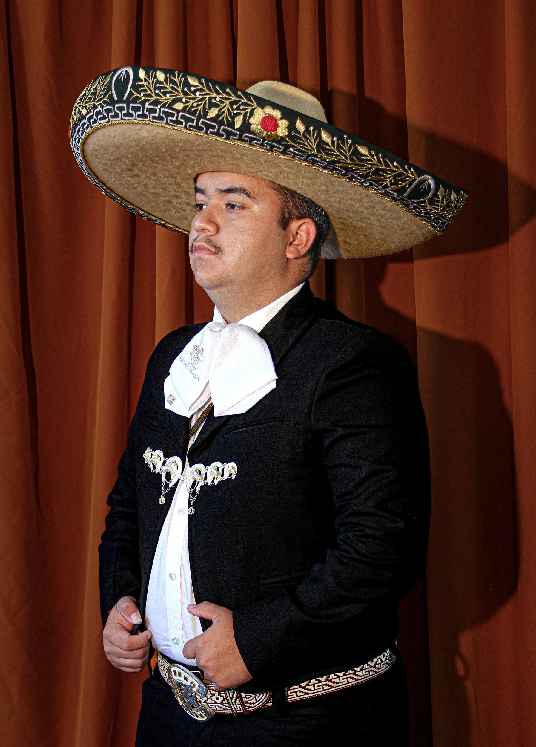 Jesús Flores, 2026
 
27½ x 19¾ inches 
 
 
First-generation mariachi musician. Member of Mariachi Revolución.