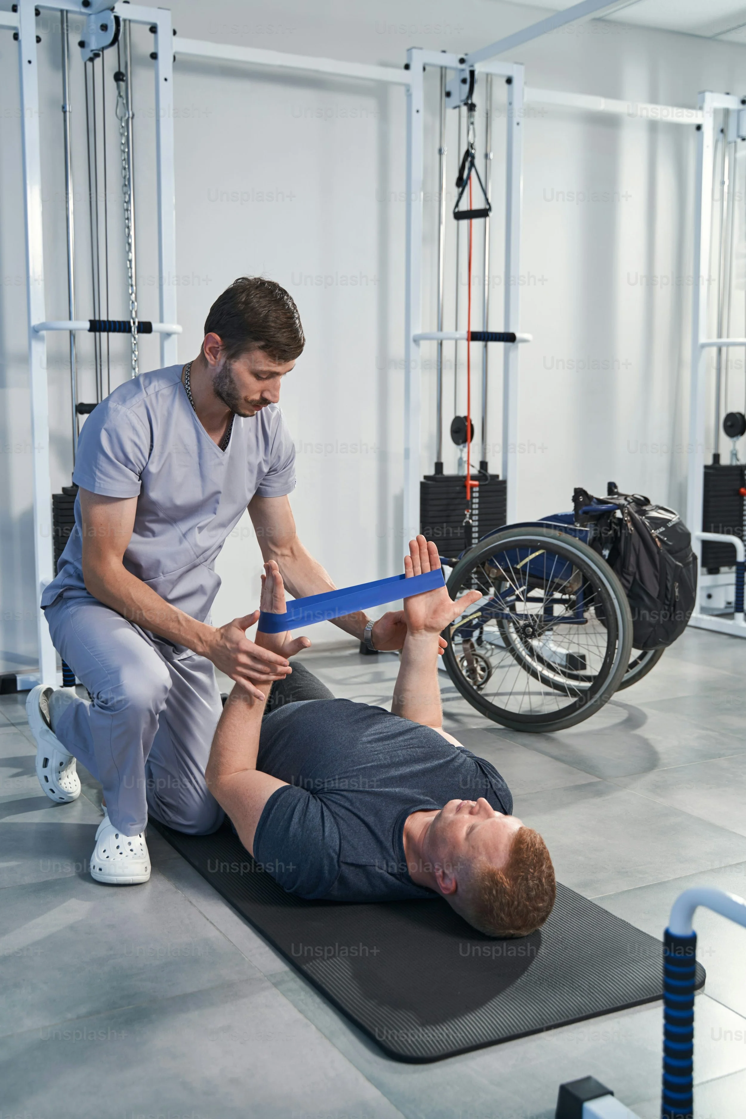 image showing patient undergoing extensive Physical Therapy as part of his Life Care Plan following Injury