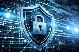 Image of a lock over an AI board meaning secure upload and data intake