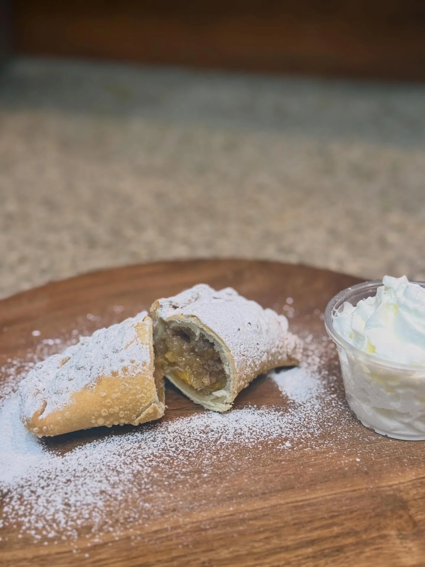 🍑✨ NEW SEASONAL DROP ALERT! ✨🍑
Introducing our Peach Cobbler Empanada &ndash;Juicy peaches simmered with cinnamon sugar, wrapped in a buttery, flaky crust, then baked to golden perfection. One bite and that warm, gooey filling will have you weak in