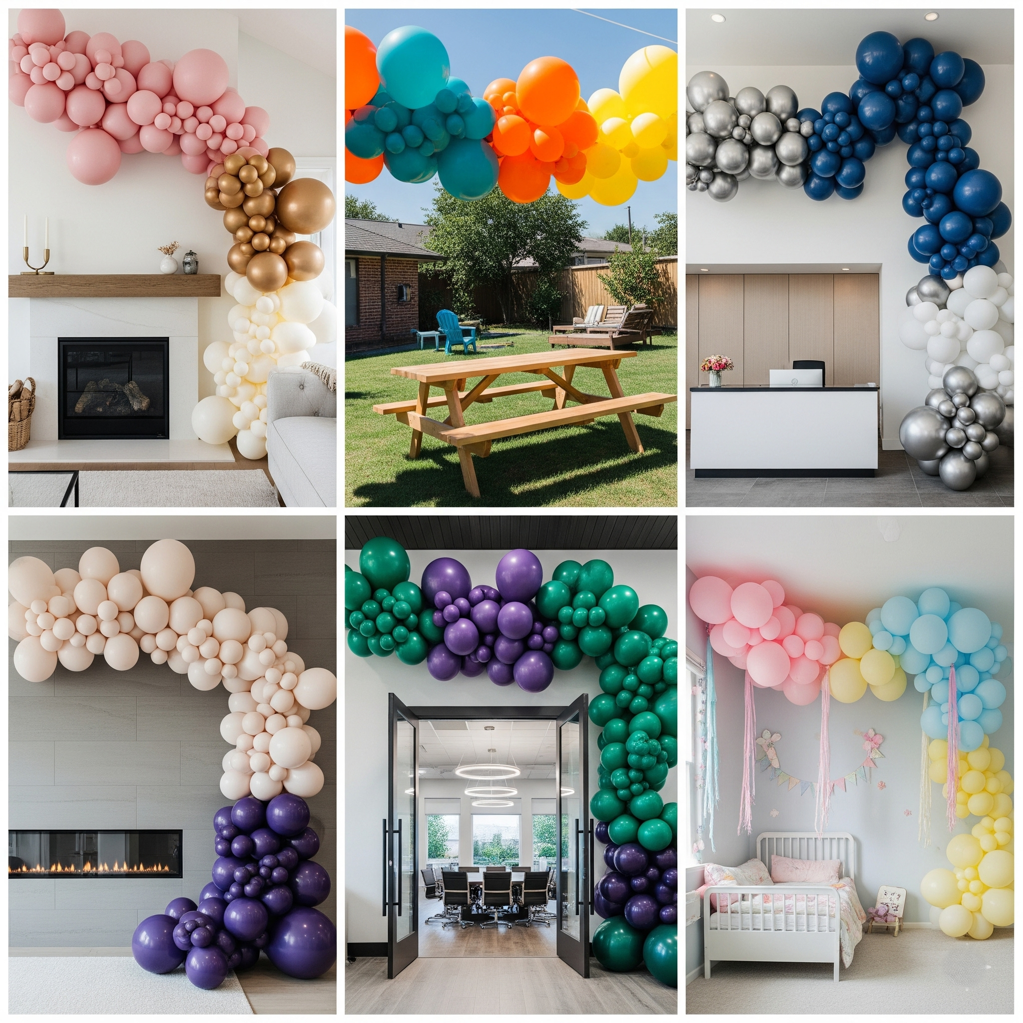 Organic balloon garland arch madison wi birthday corporate business party
