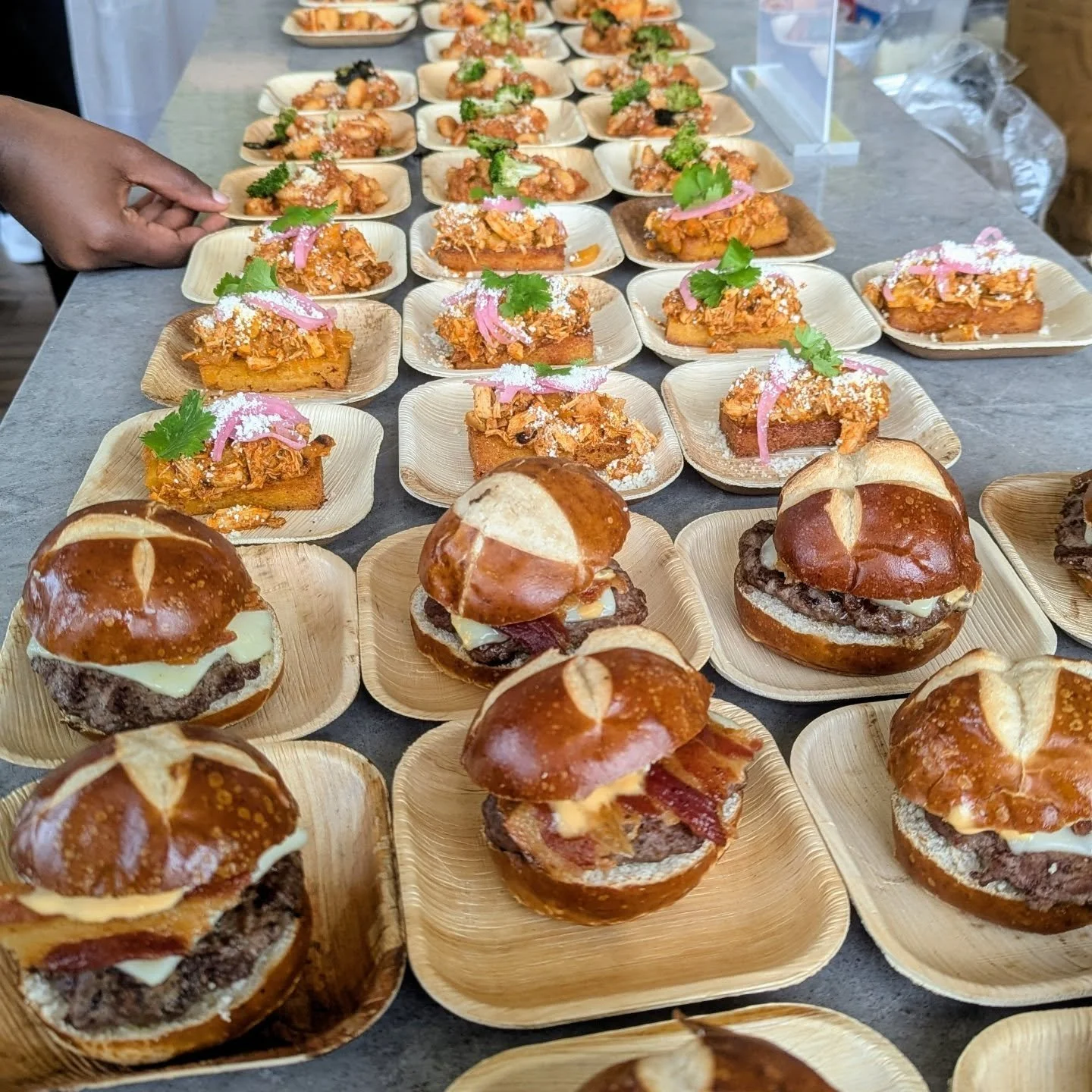 Cocktail buffet, LPM style. 🍸✨

We treat cocktail parties like a progressive dinner&mdash;one-bite apps to start, followed by seasonal small plates, and a sweet finish with dessert.

Our catering team can turn a rooftop or meeting room into a full-s