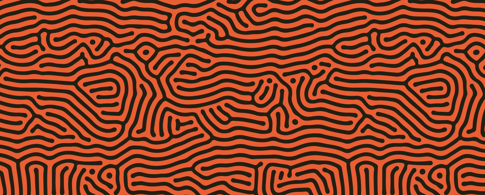 Line pattern over saffron-colored backdrop