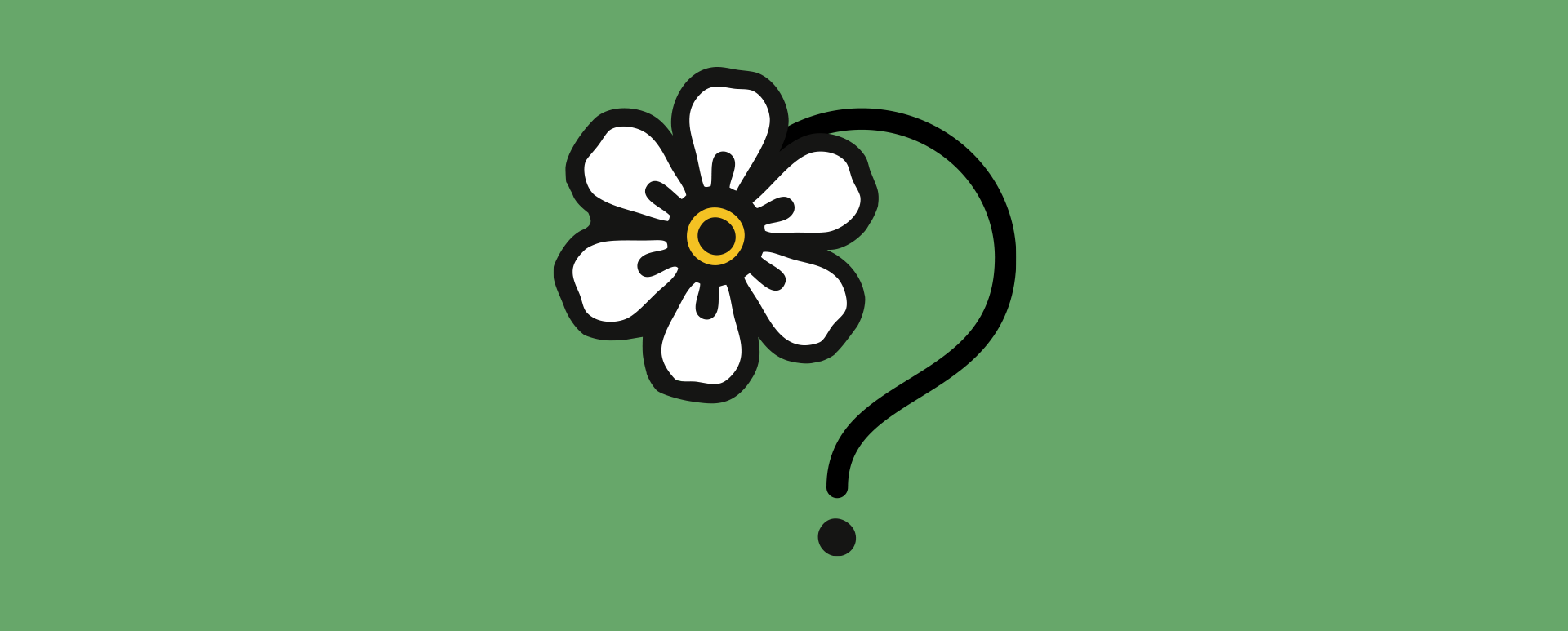 Flower making a question mark