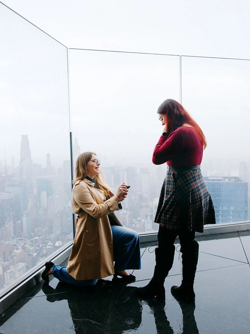 Getting engaged above the clouds 🤍💍 #nycengagement #nycproposal #nycweddingphotographer