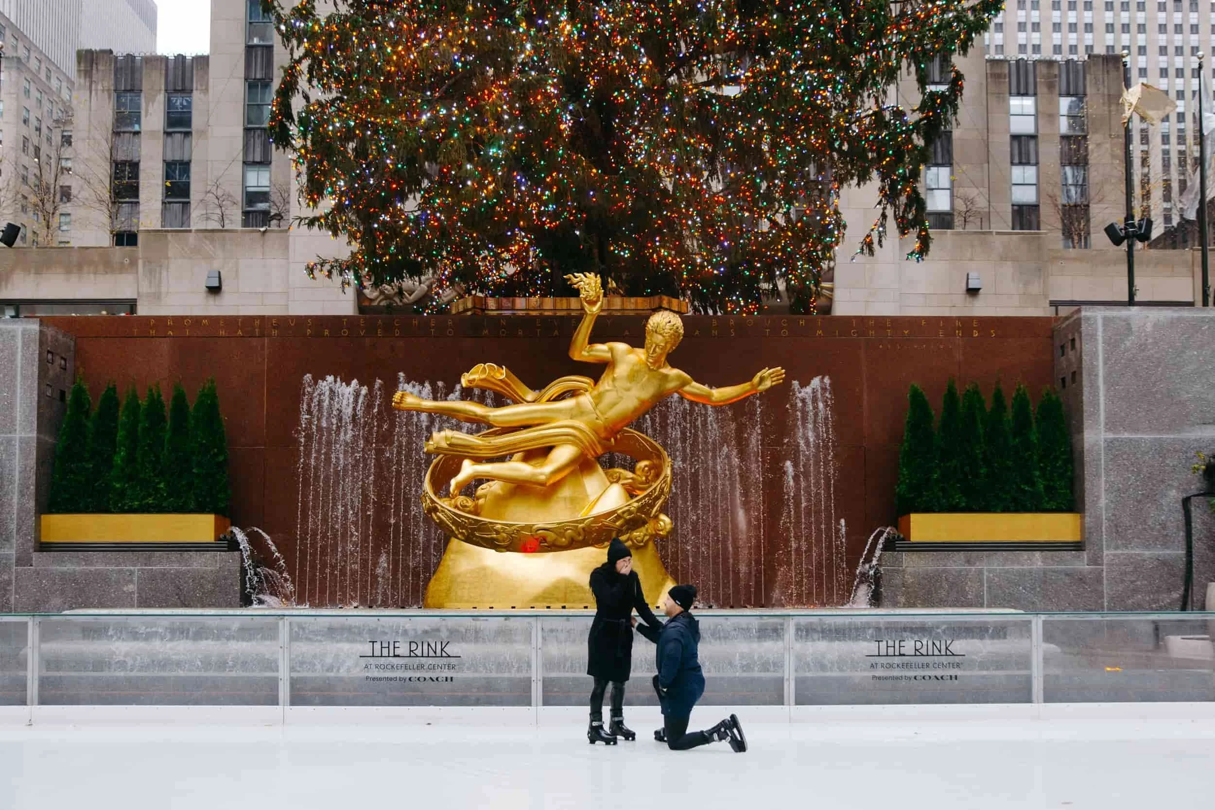 Sam & Dariusz | Rockefeller Ice Skating Rink, New York City