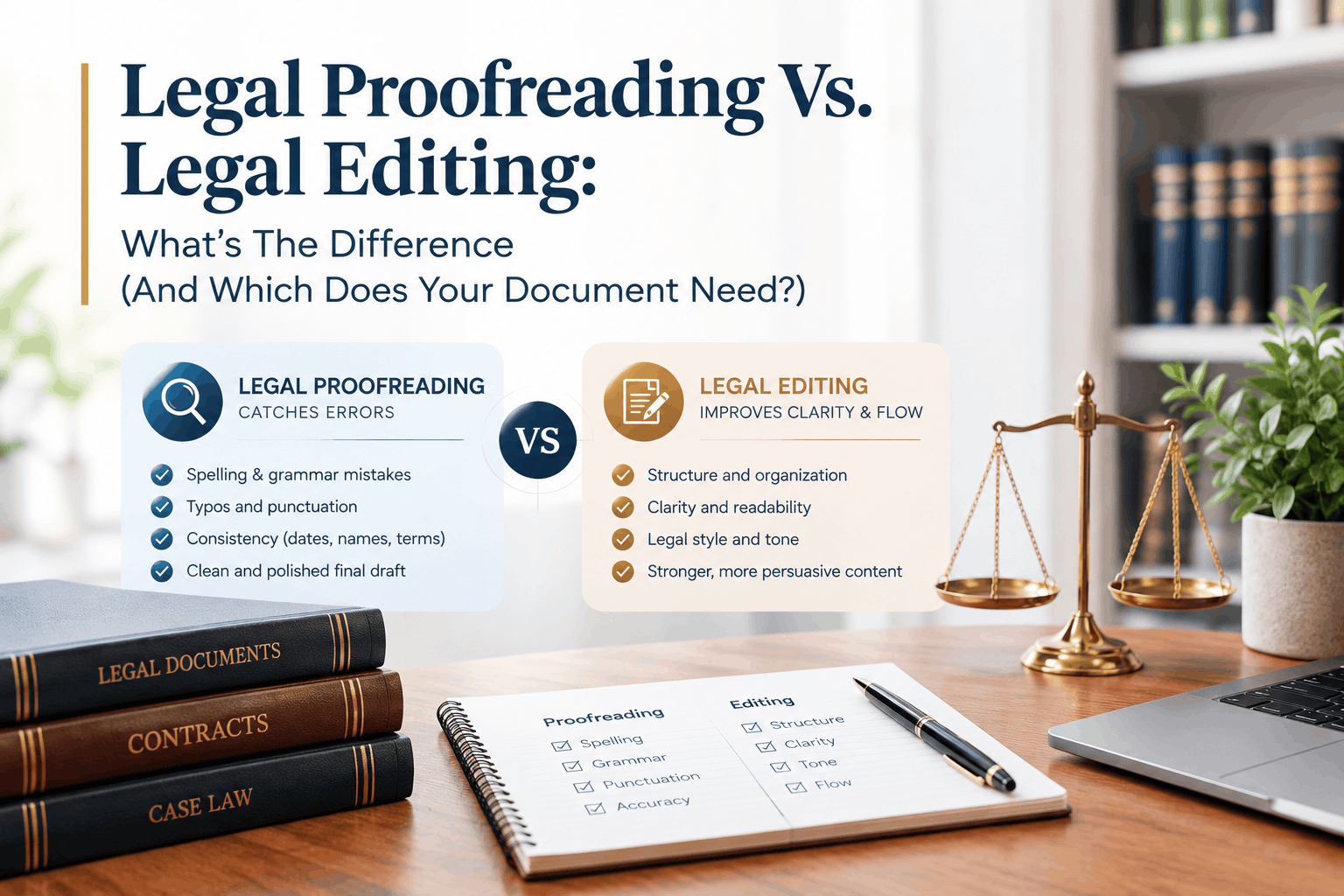 Legal Proofreading Vs. Legal Editing: What's The Difference (And Which Does Your Document Need?)