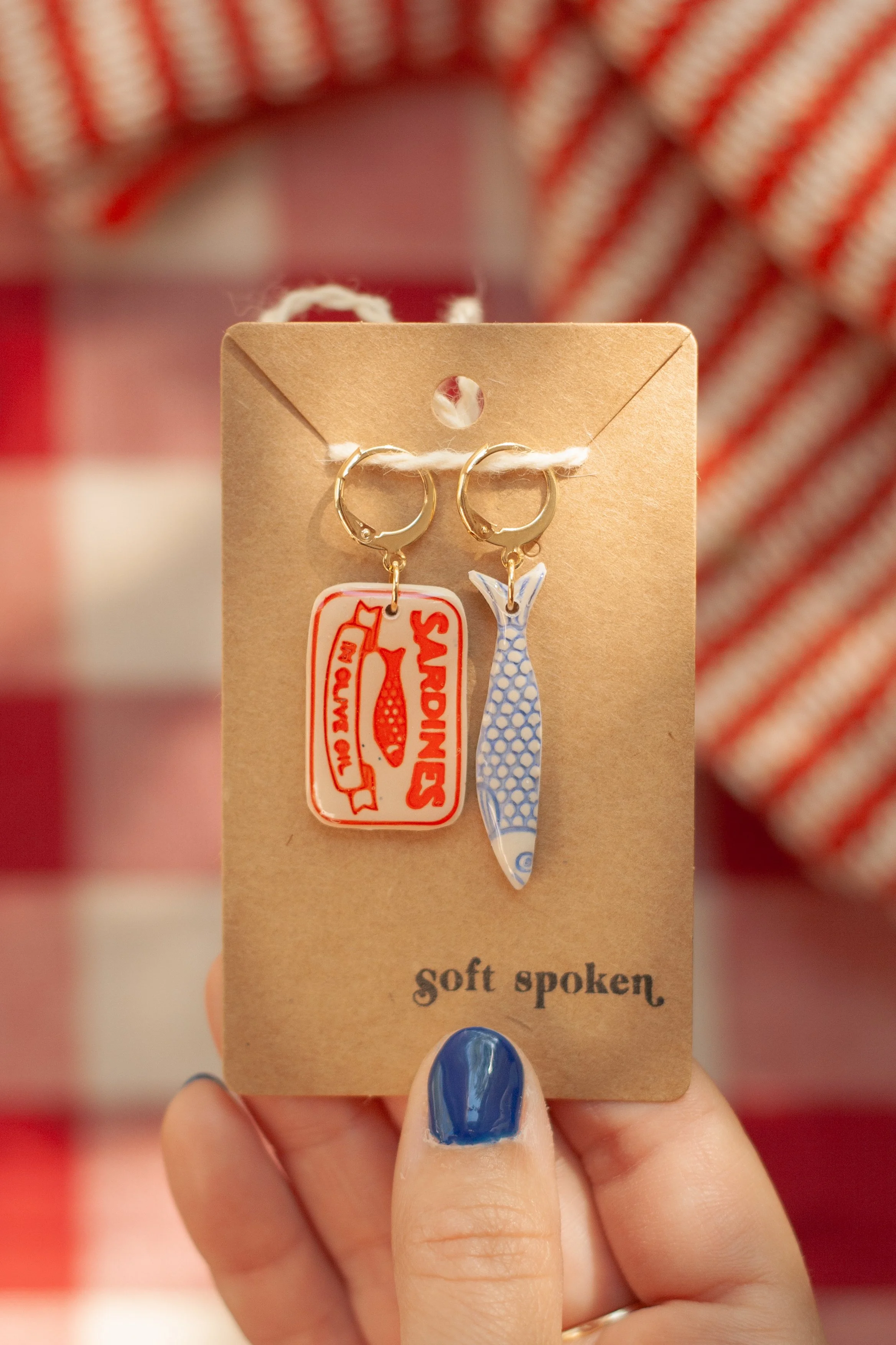 Sardine Progress Marker Set in Neon Red and  Periwinkle Blue
