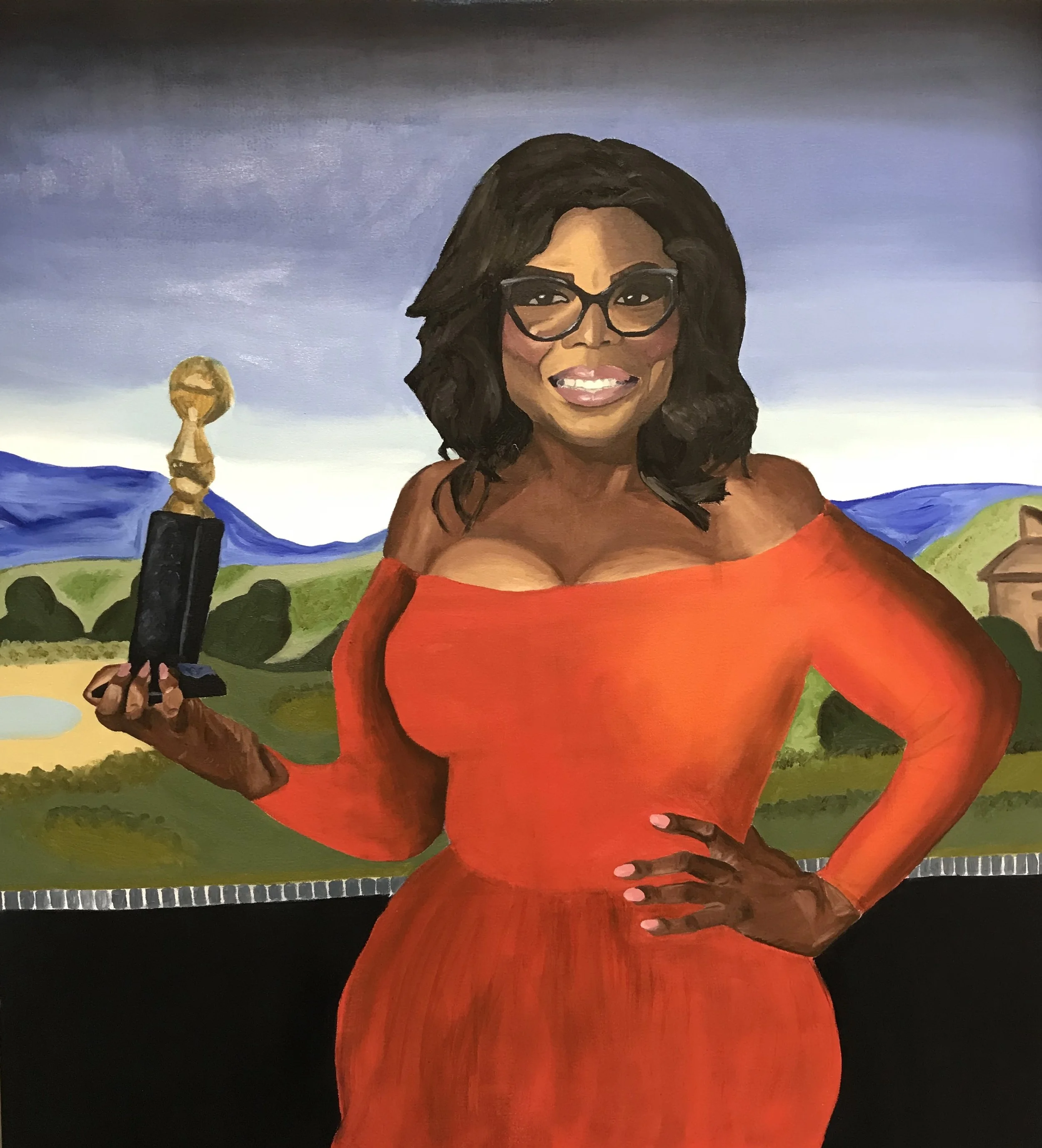 'Renaissance Oprah' | 36 x 48, Acrylic on Canvas