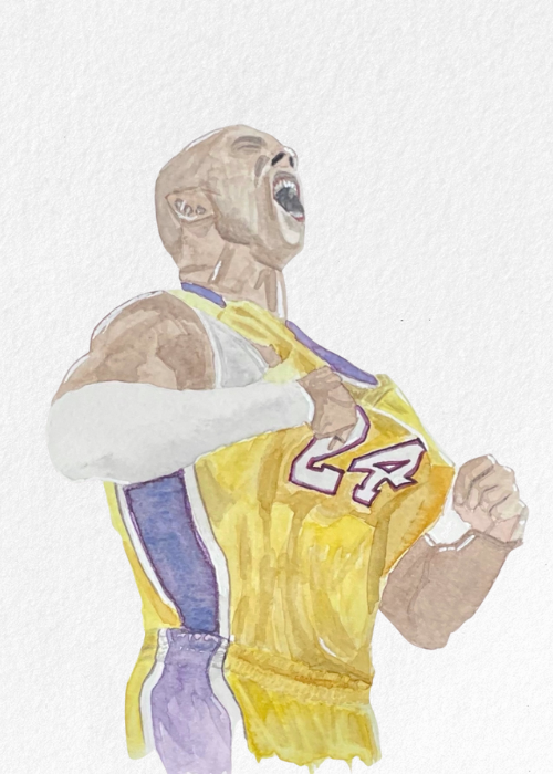 'Kobe' | 5x7, Watercolor on Paper