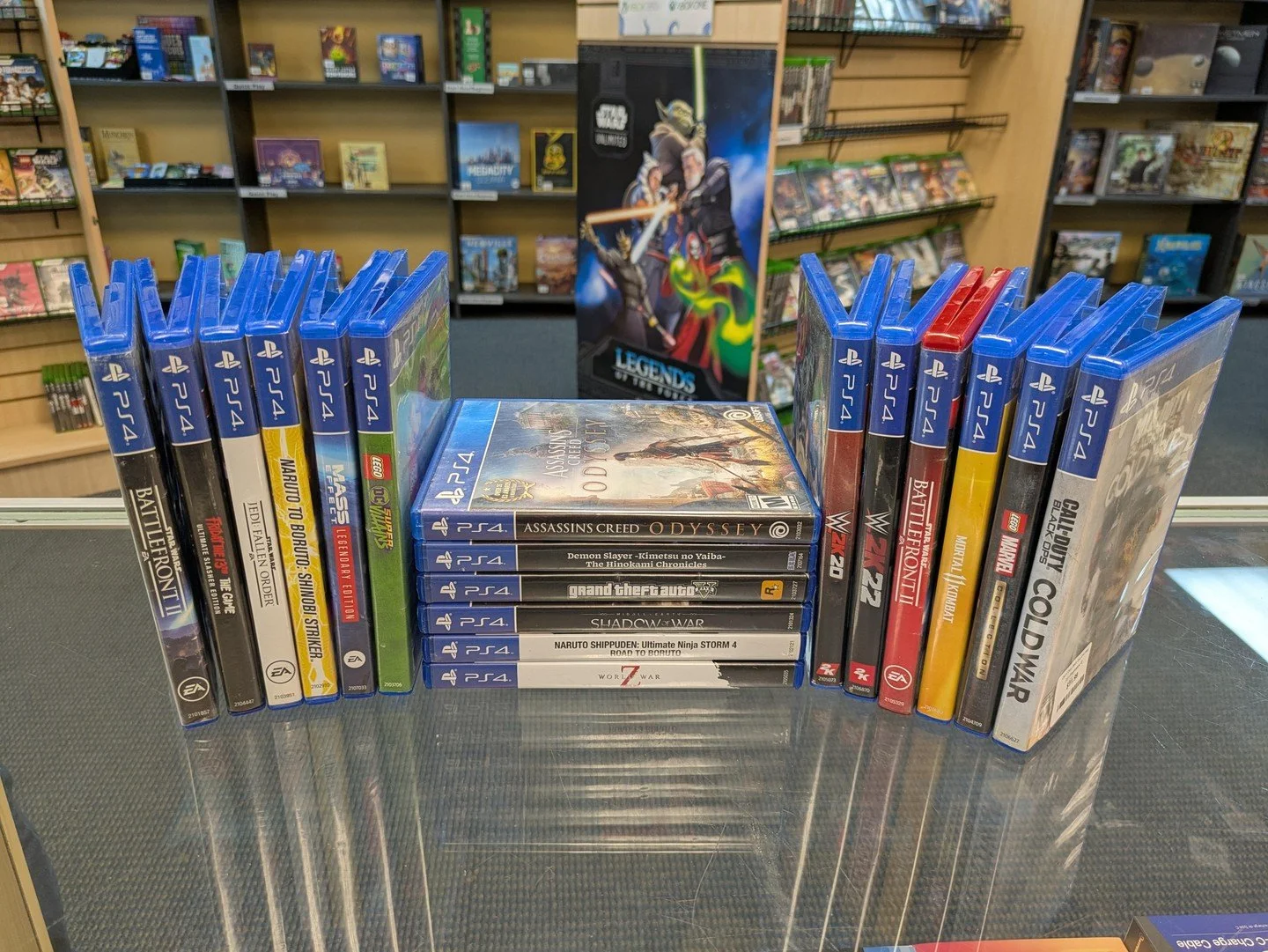 We have some fresh PS4 trade-ins going out today, stop by and see our ever-expanding collection!