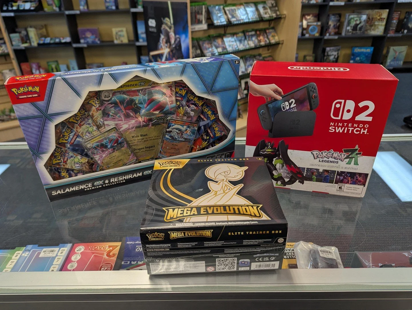 😮 Can you believe it?? 
We've got even more Pokemon cards and Pokemon related items now in stock! From the Switch 2 with the newest Pokemon Z-A game to a variety of booster packs and box sets. 
Grab yours before they're gone! 💨
#NintendoSwitch #
