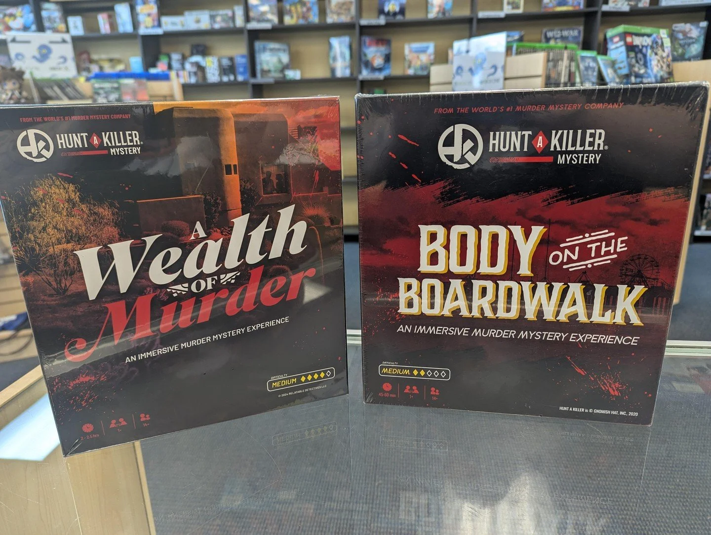 Game Night just got a whole lot more mysterious!
Now on our shelves are these Hunt a Killer games, so you can solve a mystery like your favorite super sleuth! We have a few other ones also available - so stop on in next time your in town! We have a