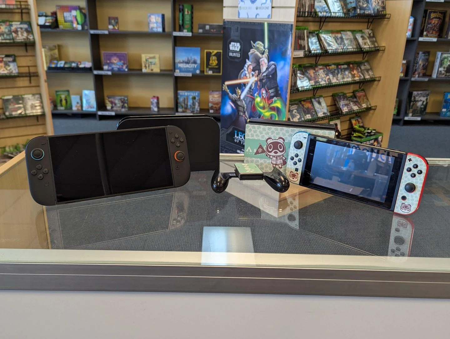 Are you or someone you know an Animal Crossing fan? Or perhaps you've been debating getting the newest Switch 2?
Well look no further! Two new trade-ins brought us these beautiful systems -- an Animal Crossing themed original Switch AND a Switch 2!