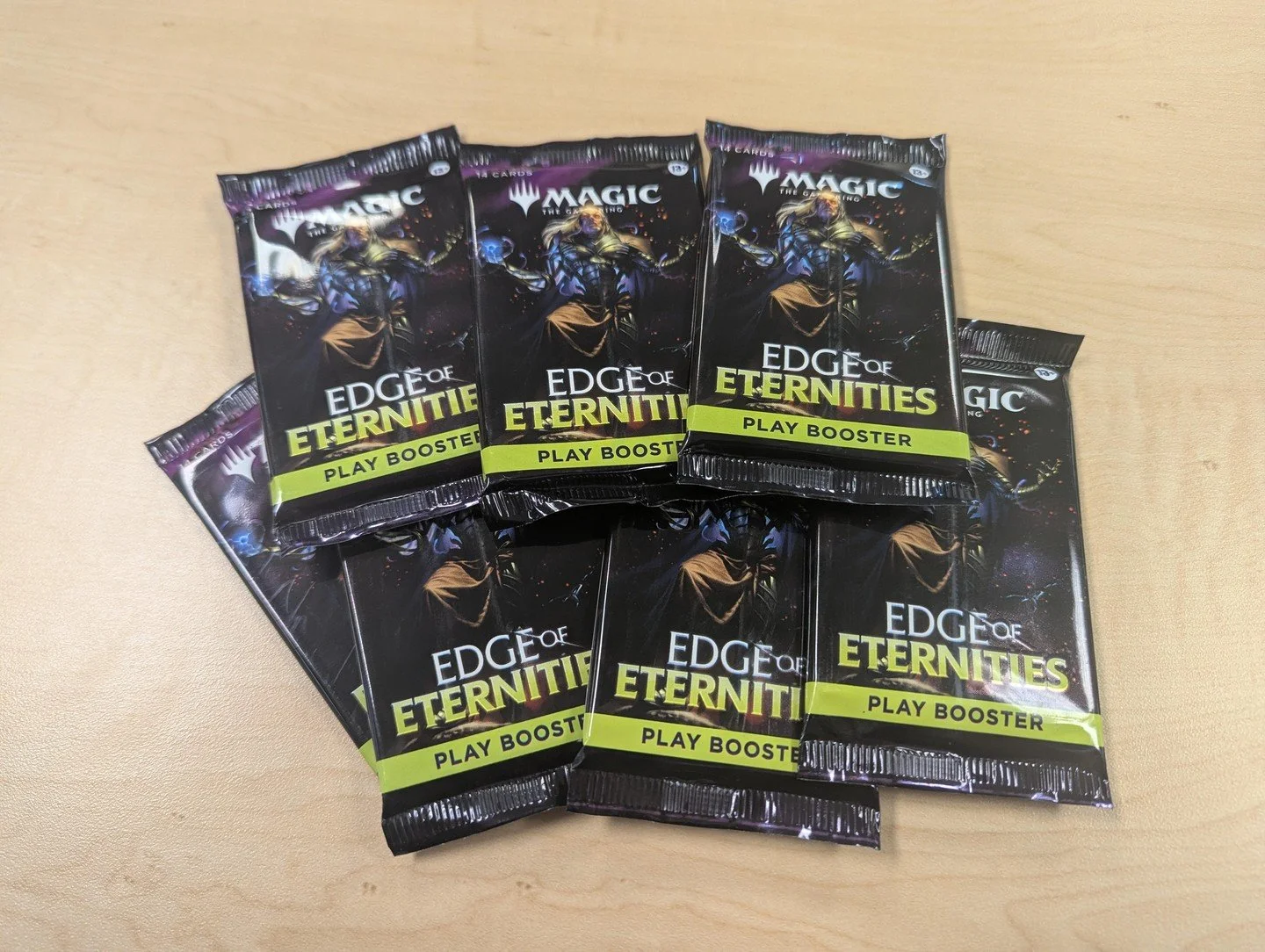 BACK IN STOCK!

We now have MTG Edge of Eternities Play Boosters in stock again! 

#EdgeofEternities #MTG #MagictheGathering