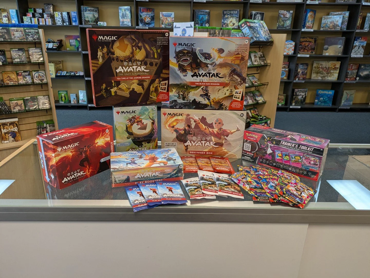 Two huge TCG releases are happening simultaneously! Come in now to get the new Magic the Gathering: The Last Airbender and Pok&eacute;mon's Phantasmal Flames here today.
It's not too late to sign up for the prerelease event for Avatar happening today