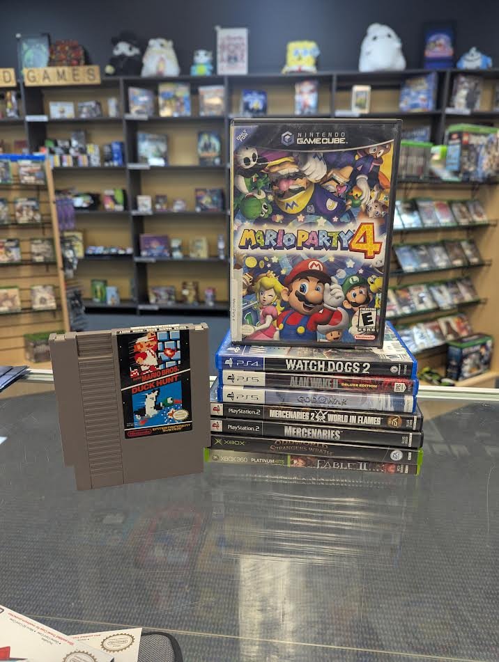 Now available! 

We got these titles in today from trade-ins. Come on in and see what other fun titles we have for all your gaming needs. See you soon!

#MarioParty4 #Playstationgames #Xboxgames