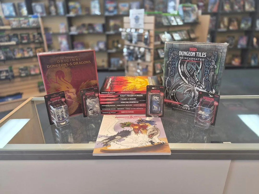 Hey D&amp;D fans! We have more books in stock, including a fun adult coloring book - and the Making of the Original Dungeons &amp; Dragons Book! 

Come on in and find your next adventure 📖

#dungeonsanddragons #shoplocal #mountvernonoh