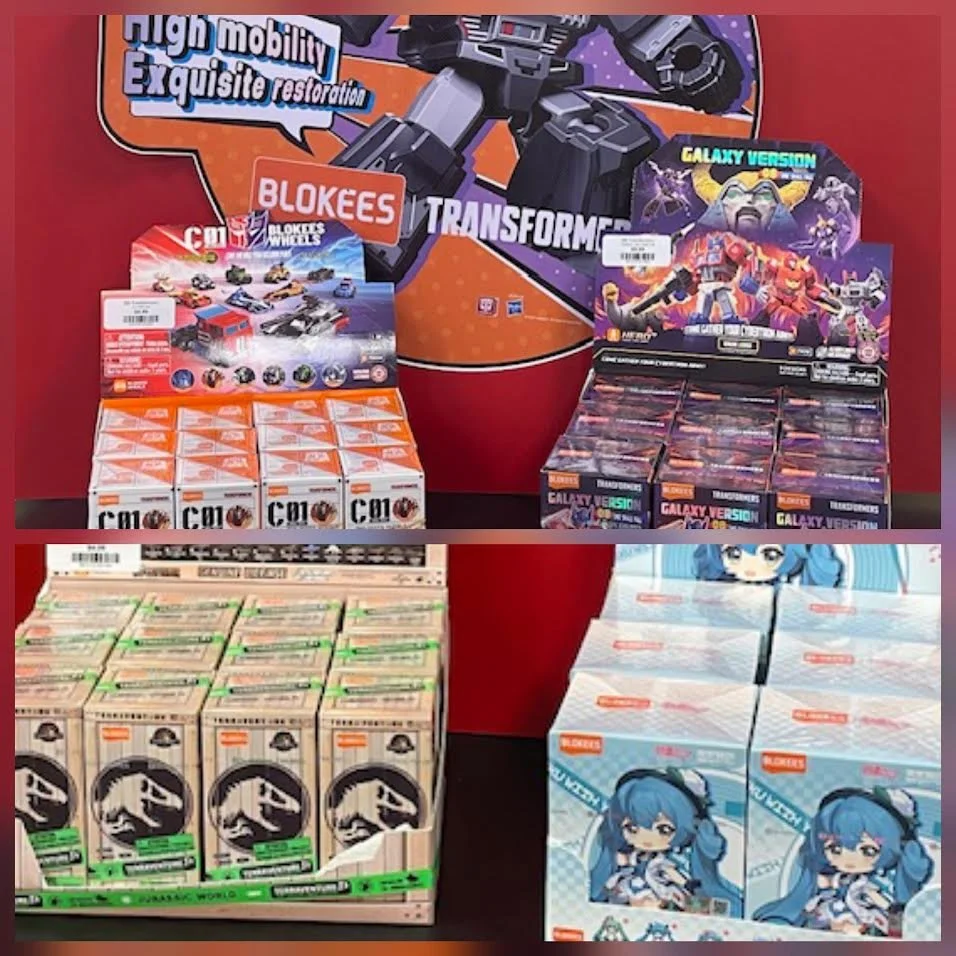 Holy Blokee! 😮

We've got new blind boxes in stock - Miku, Jurassic Park, Transformers, and more! Come on in and grab yours today.

#ShopLocal #MountVernonOH #Blokees #BlindBoxes #MikuHatsune #Transformers #JurassicPark