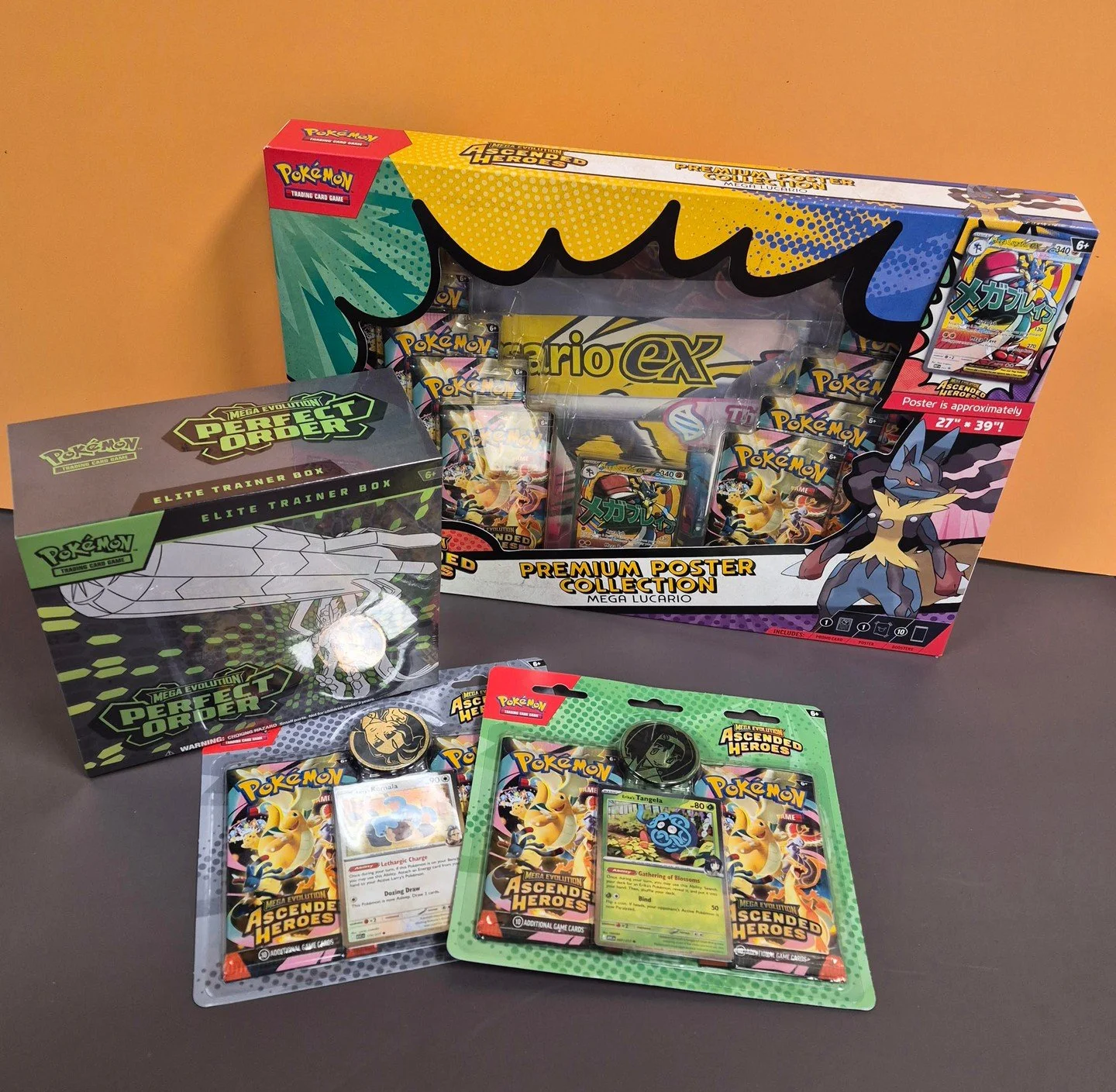 Hey Pokemon fans! Great news! 

We've re-stocked our inventory of Pokemon TCG - from Perfect Order ETBs, Ascended Heroes Blister Packs and Poster Collection boxes, as well as singles and booster packs. 

Come stop by to see our full collection, while