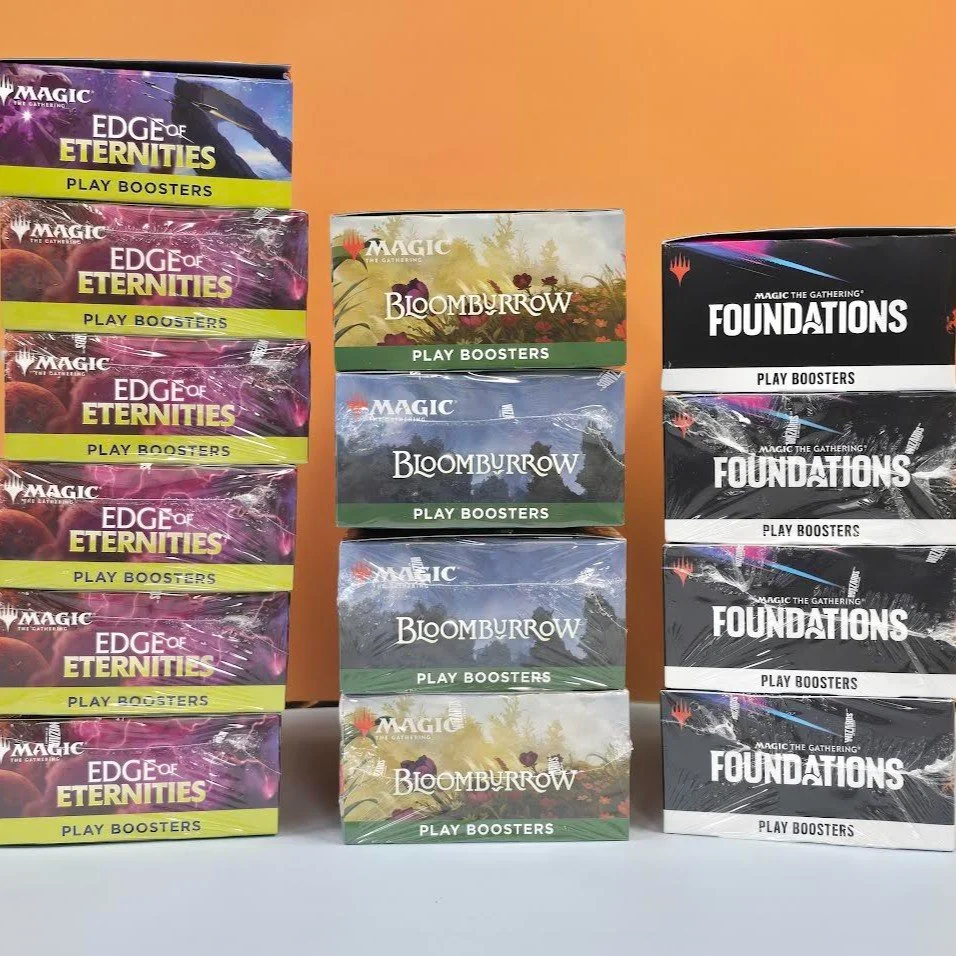 Hey Magic fans! We've refreshed our inventory on several of our most sought after sets- including Edge of Eternities, Bloomburrow, Foundations, and even Final Fantasy!

#MTG #EOE #EdgeofEternities #Bloomburrow #Foundations #MagictheGathering #Gamesca