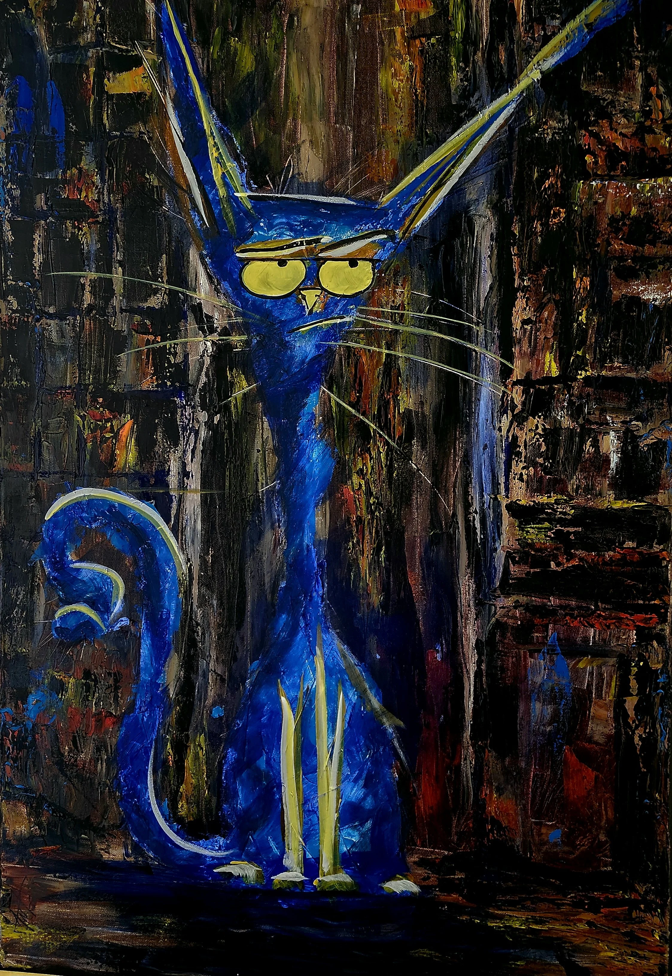 A Mild Dislike of the Present, Acrylic on Canvas, 24x36 in.