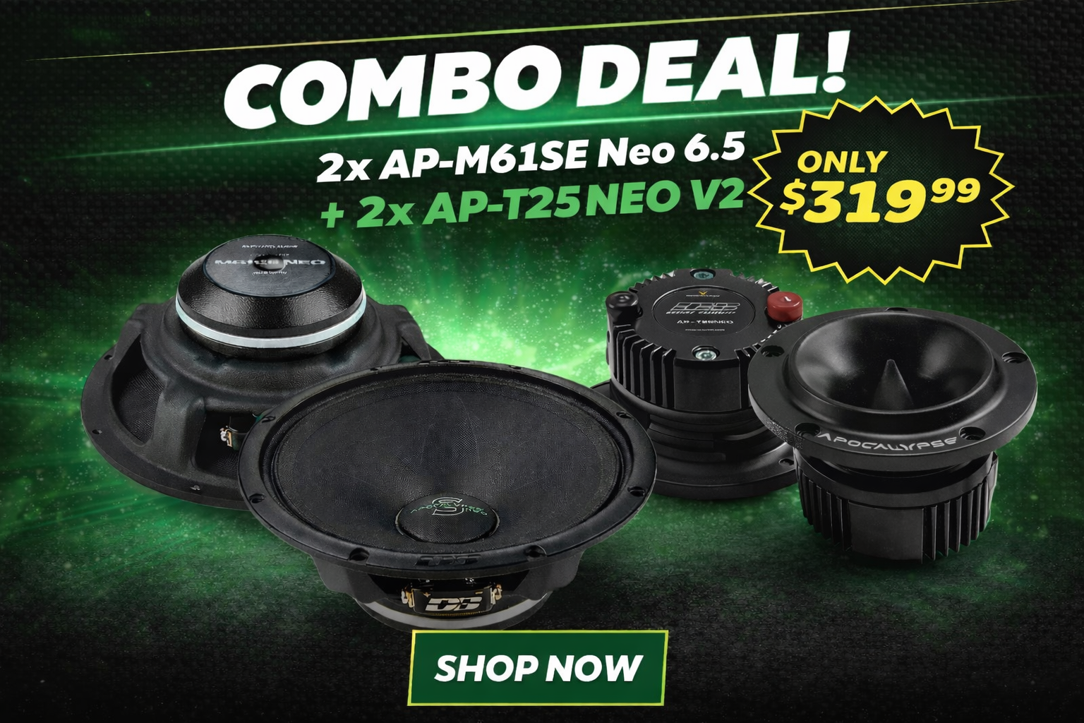 Deaf Bonce Cup Holder Speaker & Tweeter Combo