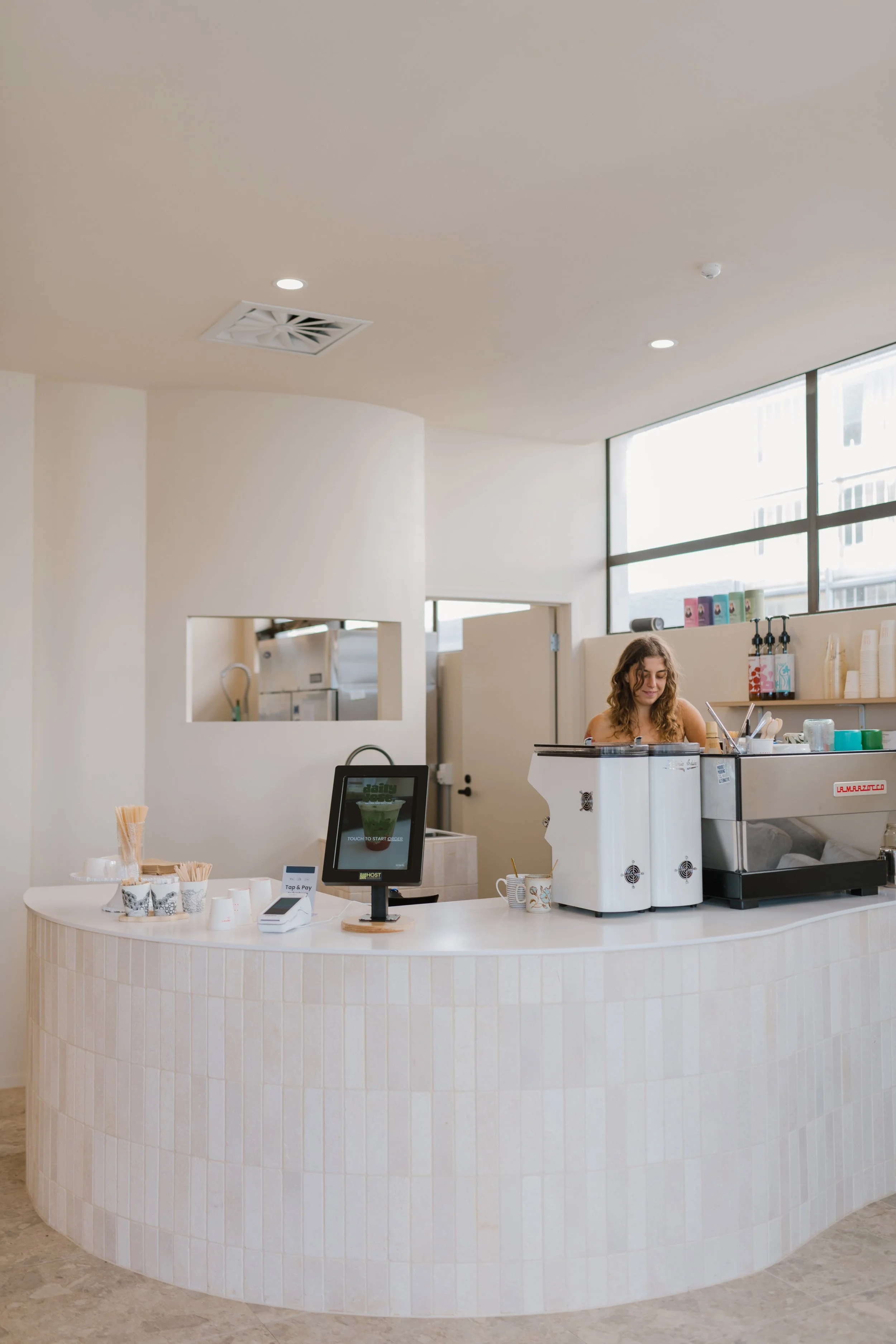 The coffee bar at Daily Dose inside Twenty Two Mokoia, Birkenhead