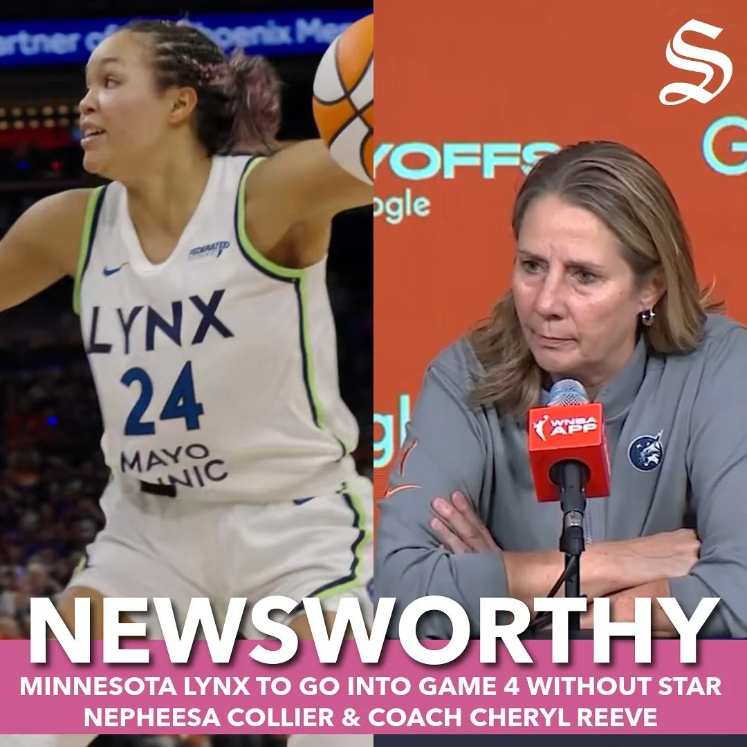 🚨 Lynx vs. Mercury Game 4 Update 🚨

🔹The Minnesota Lynx will enter Game 4 vs the Phoenix Mercury without both Napheesa Collier and Coach Cheryl Reeve &mdash; a dramatic shift ahead of a must-win night.

🔹 Collier Ruled Out
Collier sustained a lef