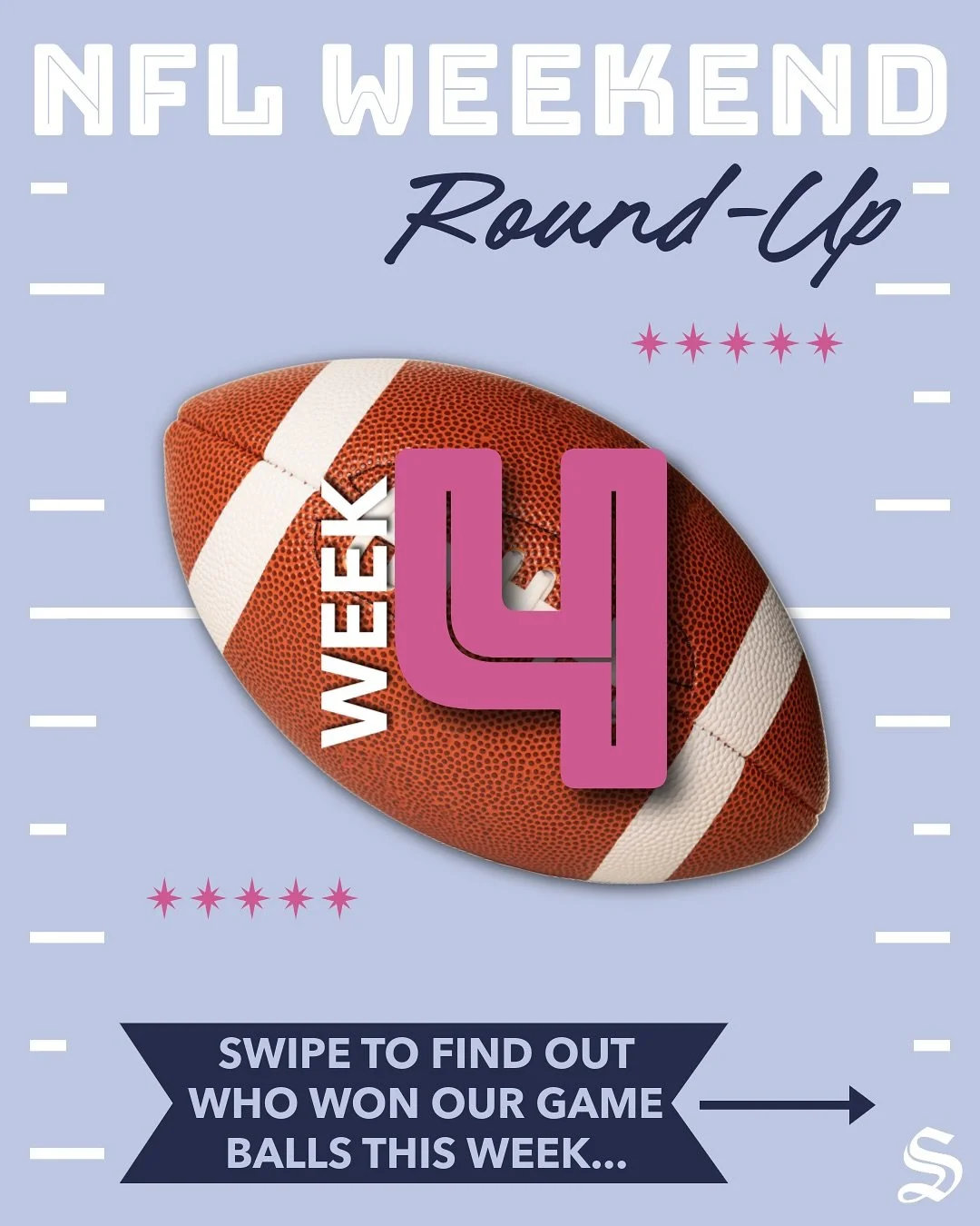 Ties, blocked kicks, and clutch throws &mdash; Week 4 had it all. 🏈 From Duck Duck Goose in Detroit to last-second magic in LA, this slate kept us on our toes. 🪄✨

Which Gameball would you hand out? 

#SportsSorority #DetSportsSorority #NFL #GameBa