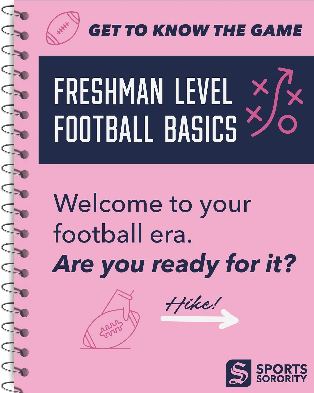 Welcome to Football (Freshman&rsquo;s Version). ✨
We&rsquo;re breaking down the field, the plays, and the terms because everyone deserves to feel confident yelling &ldquo;FIRST DOWN!&rdquo; at the right time.

👉 Save this for your next game day chea
