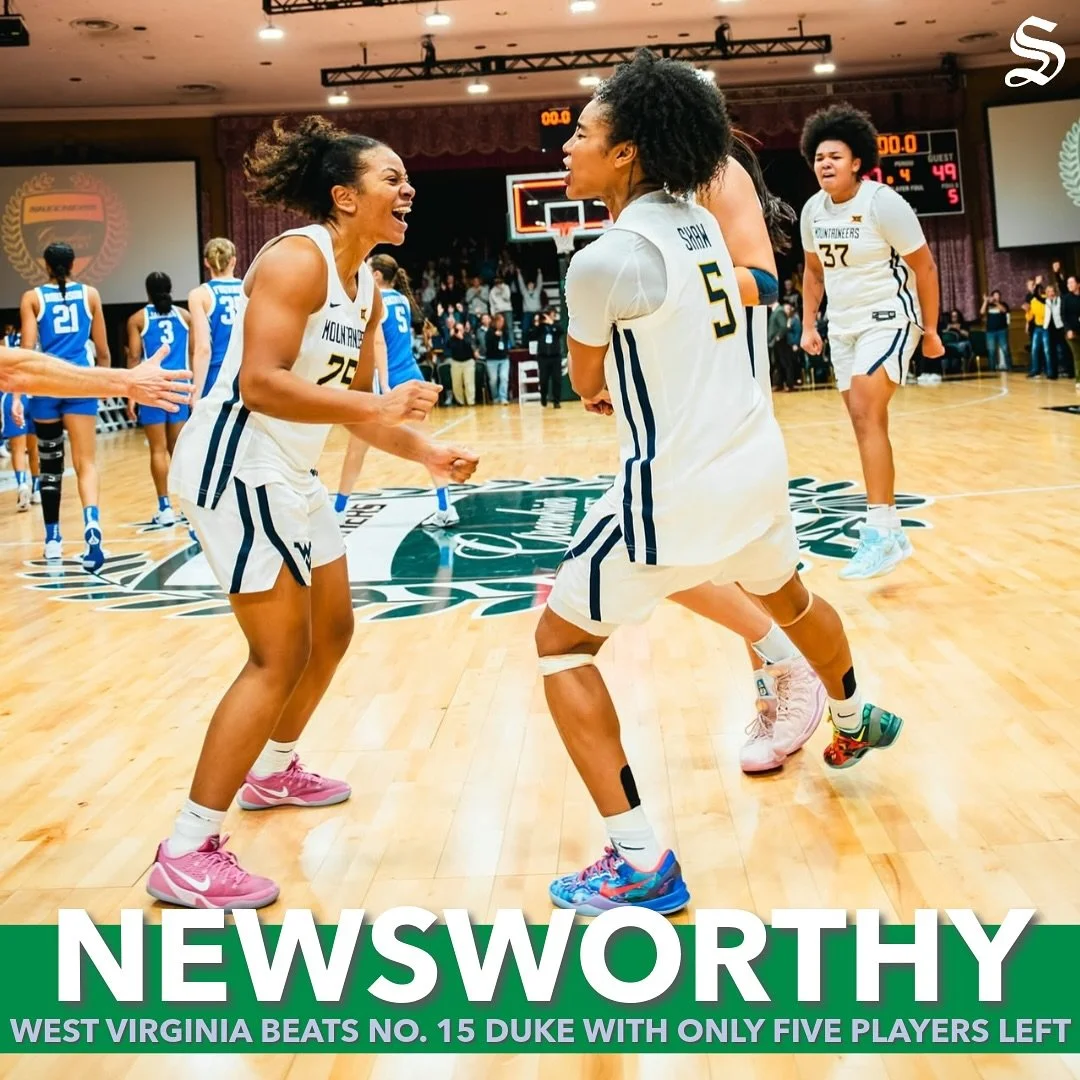 📍 What&rsquo;s Going On:
West Virginia women&rsquo;s basketball stunned No. 15 Duke 57&ndash;49. They did it with only five players available for the entire second half after six Mountaineers and one Duke player were ejected during a halftime alterc
