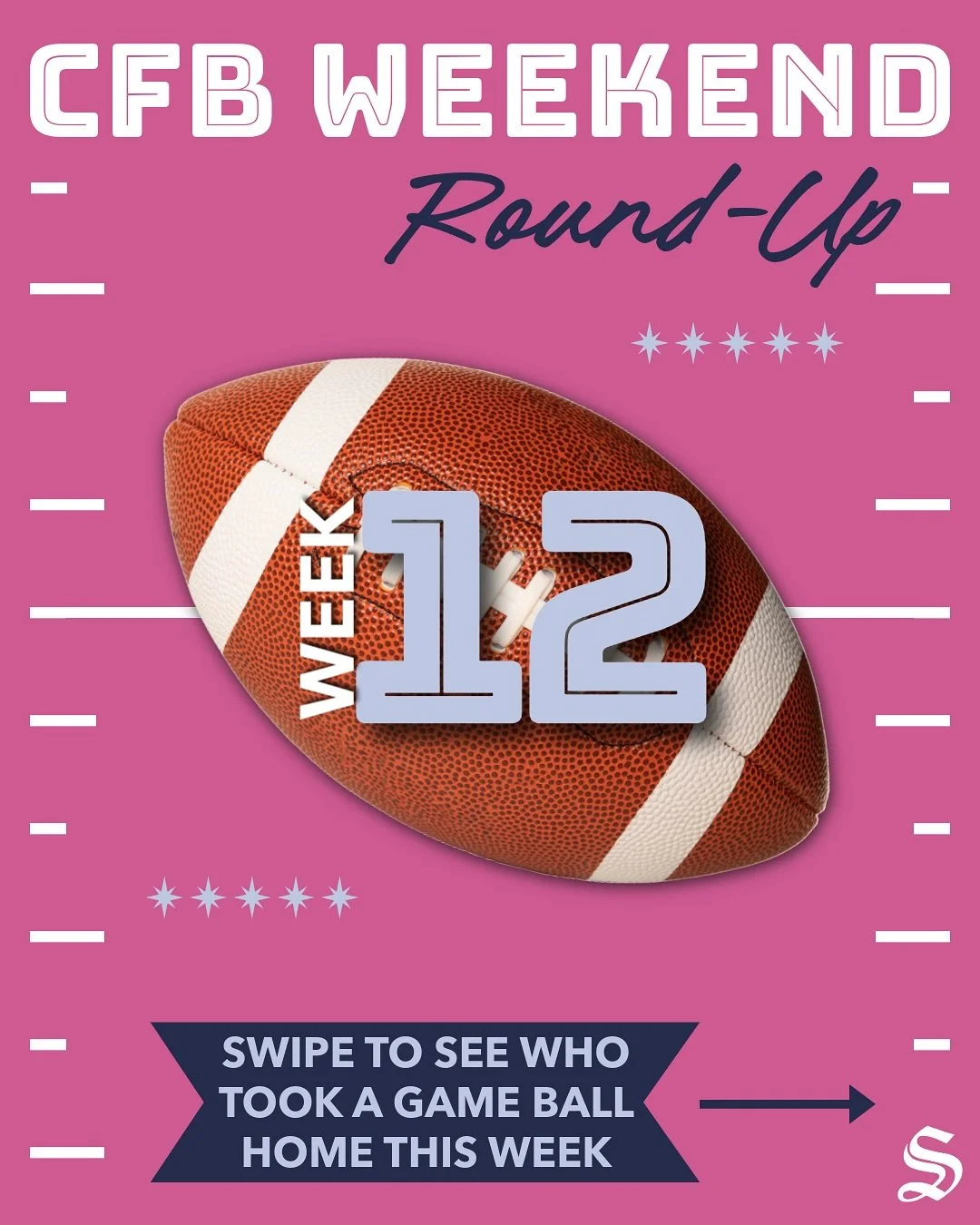 Week 12 Game Balls are in! 🏈

There was football at Wrigley, trick plays, interrupted Instagram moments, &amp; onside kick chaos.

🎥: @umichfootball
🎥: @cbssportscfb
🎥: @thepattefacts
🎥: @cdbfootball 

#GameBalls #CFB #SportsSprority